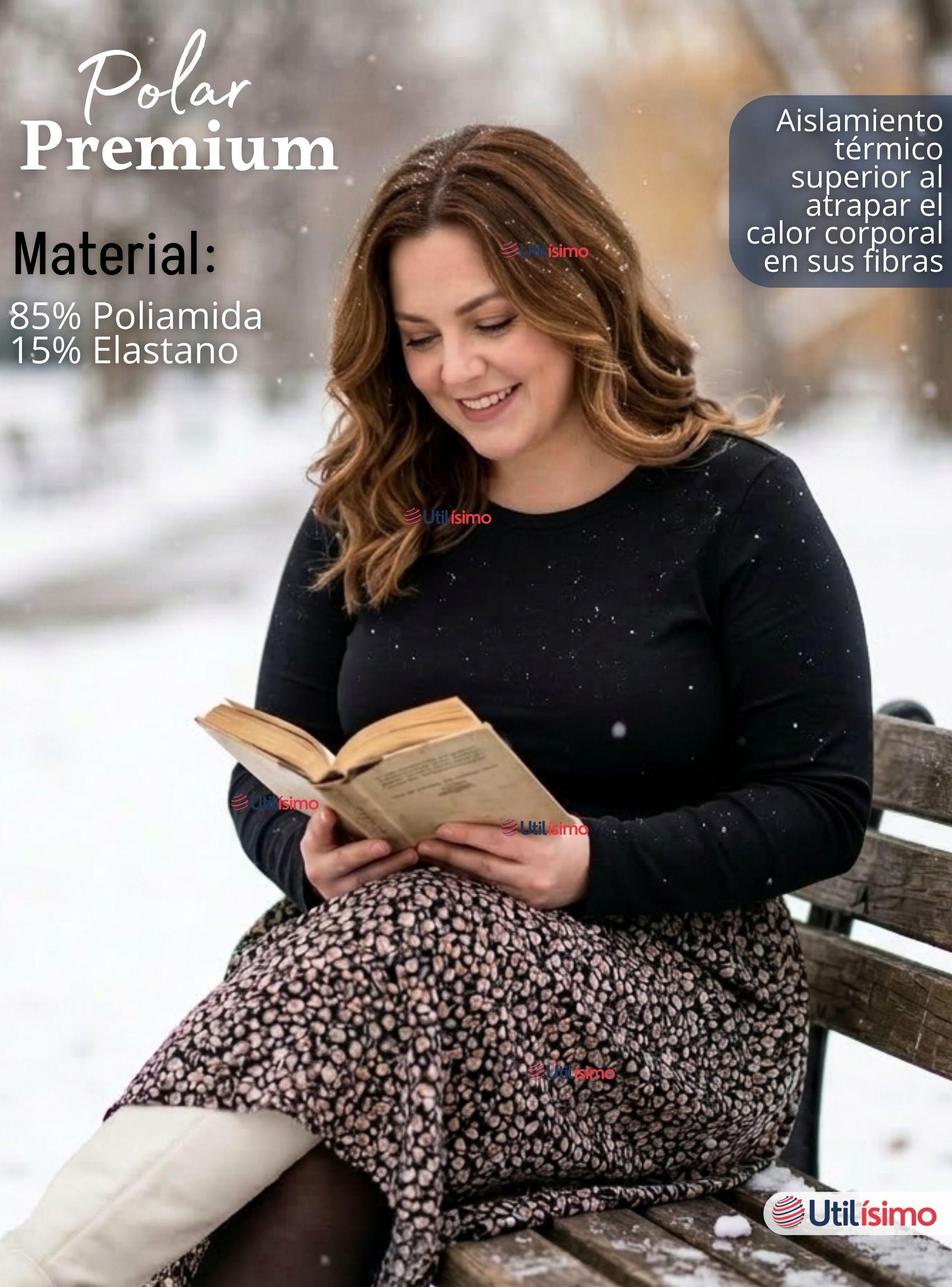 Pack 3 Camisetas Poleras Polar Primera Capa de Color Negro Manga Larga de Mujer-5