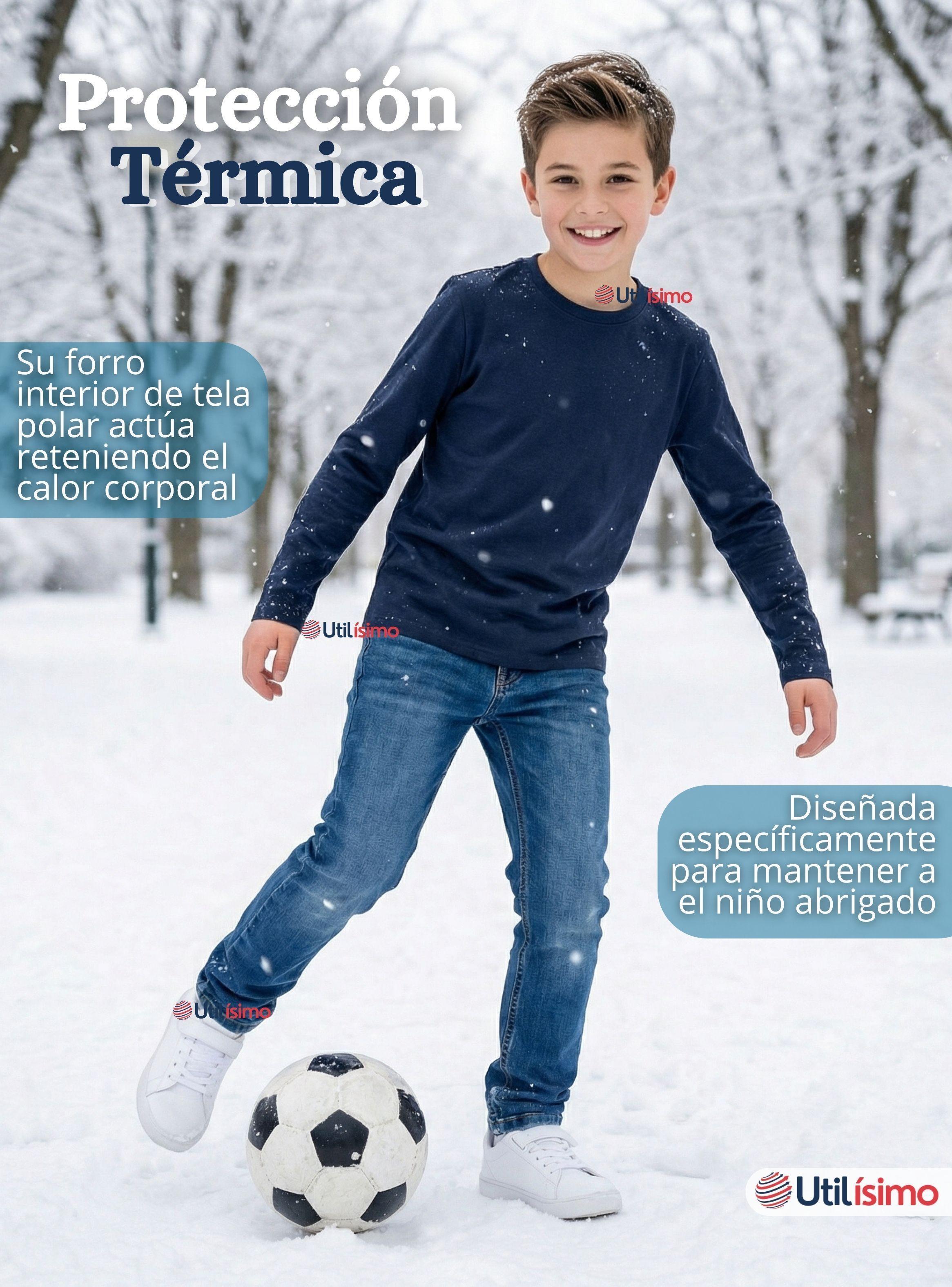 Pack 6 Poleras Camisetas Básica Polar Primera Capa Cuello Redondo Manga Larga Colores Surtido Niño-6