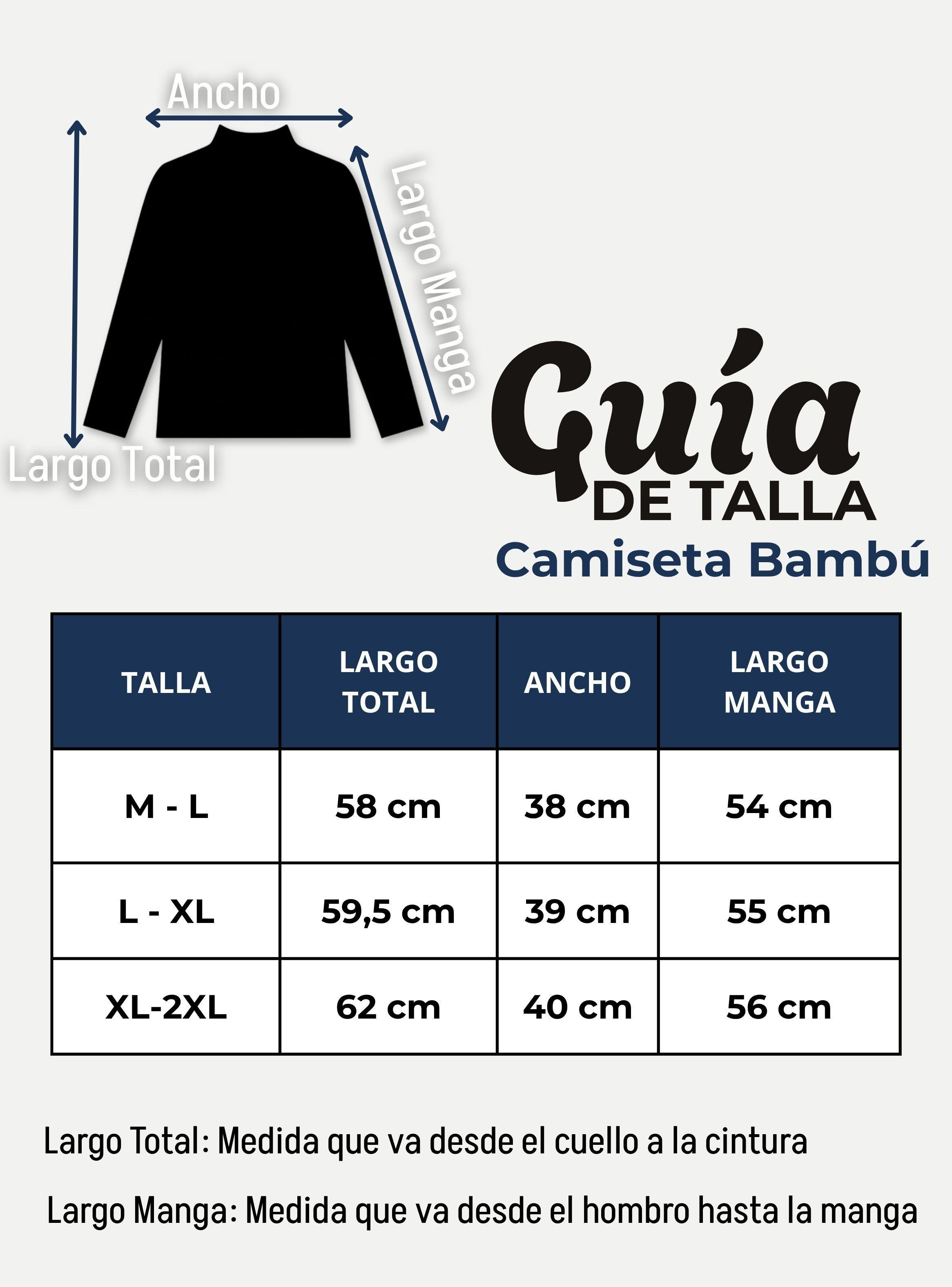 Camiseta Polera Bambú Primera Capa Cuello Beatle Mangas Larga Blanco Negro Mujer-3