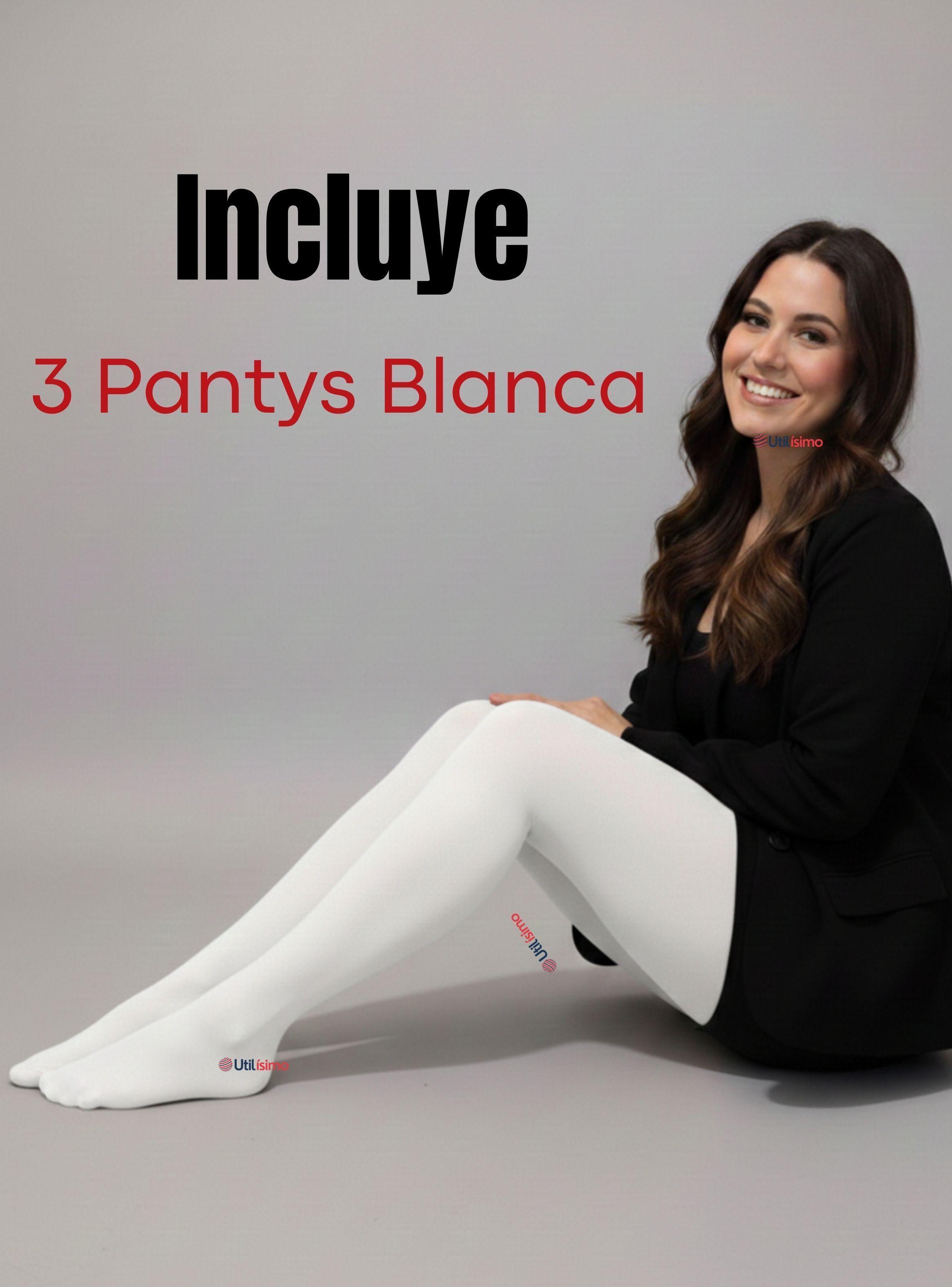 Pack 3 Pantys Semitransparentes Elasticadas Oficina Blanca-1