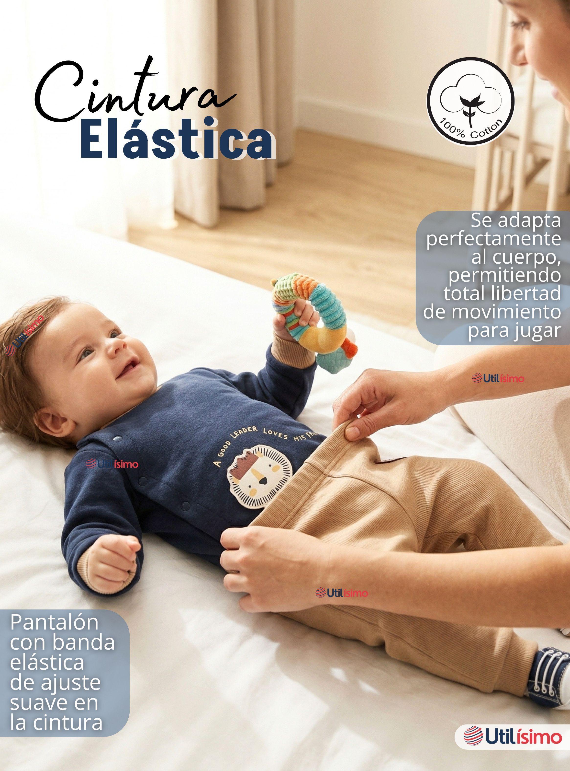 Conjunto 2 Piezas Buzo Pantalón Y Polerón De Algodón Azul Bebé Niño-5