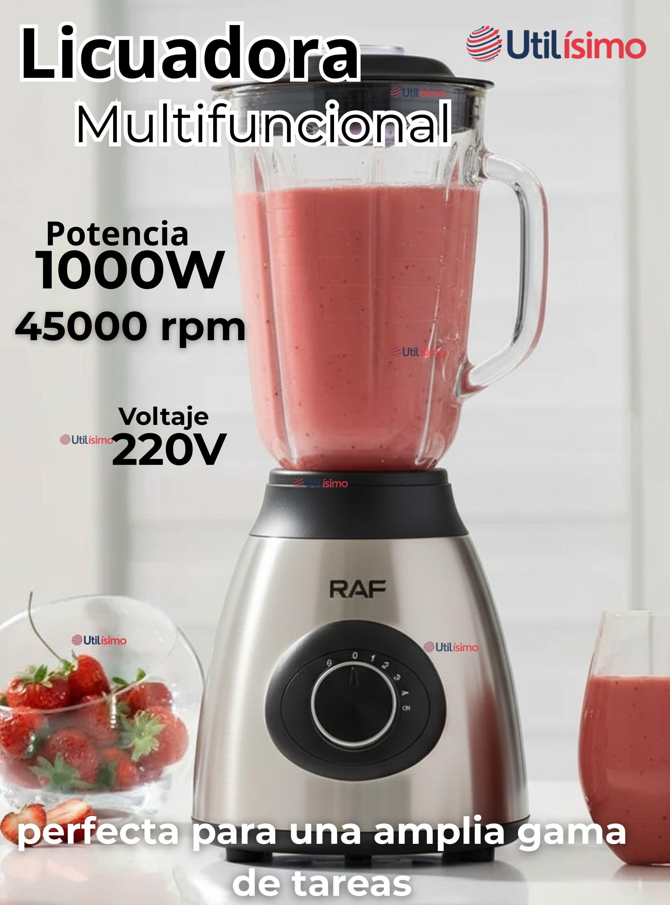 Licuadora Juguera Multifuncional 2 en 1 Picadora con Jarra de Vidrio 1000W de potencia-1