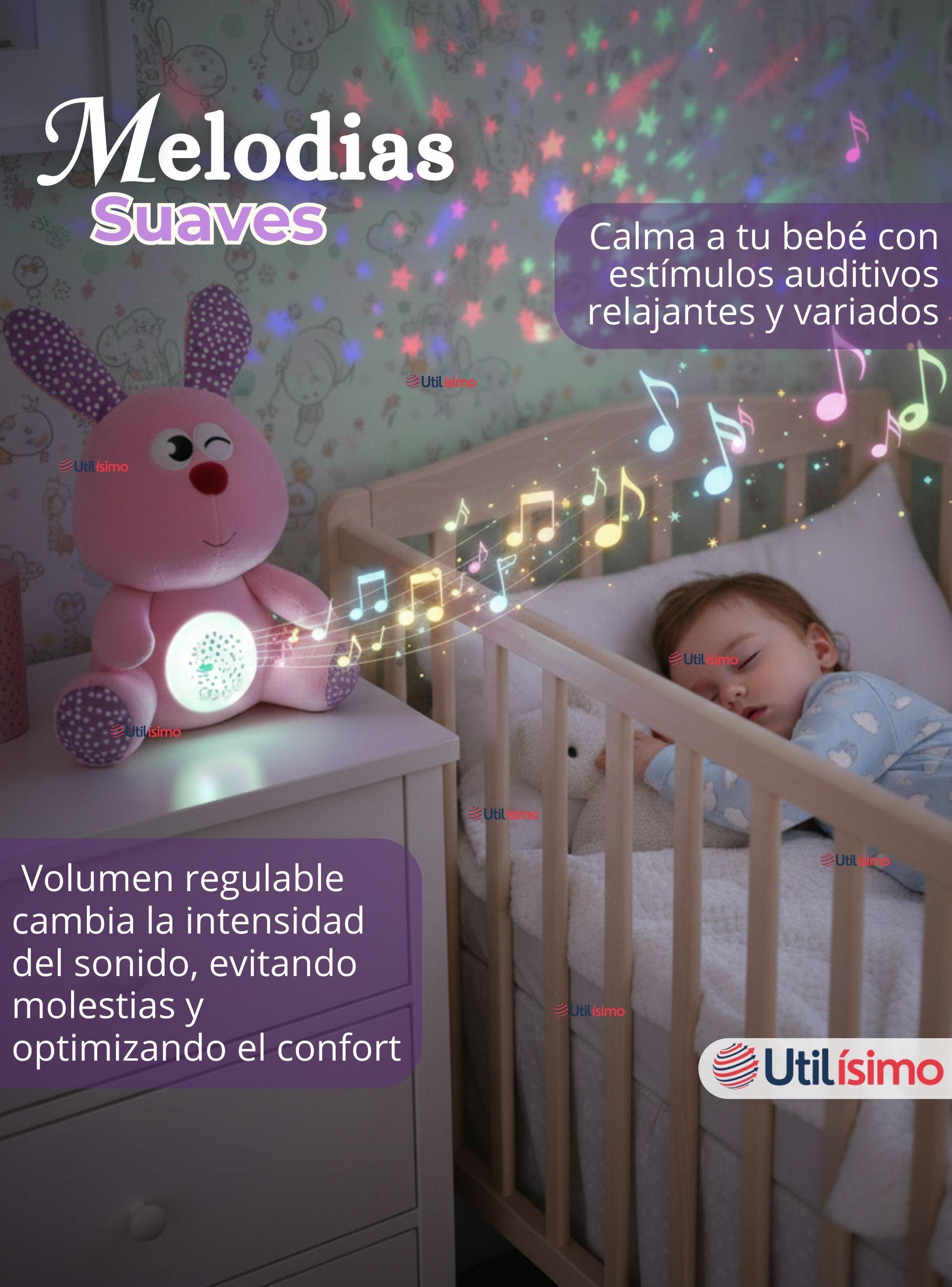 Peluche Conejo Espantacuco Con Luz Y Sonido Para Bebé Niño Niña-5