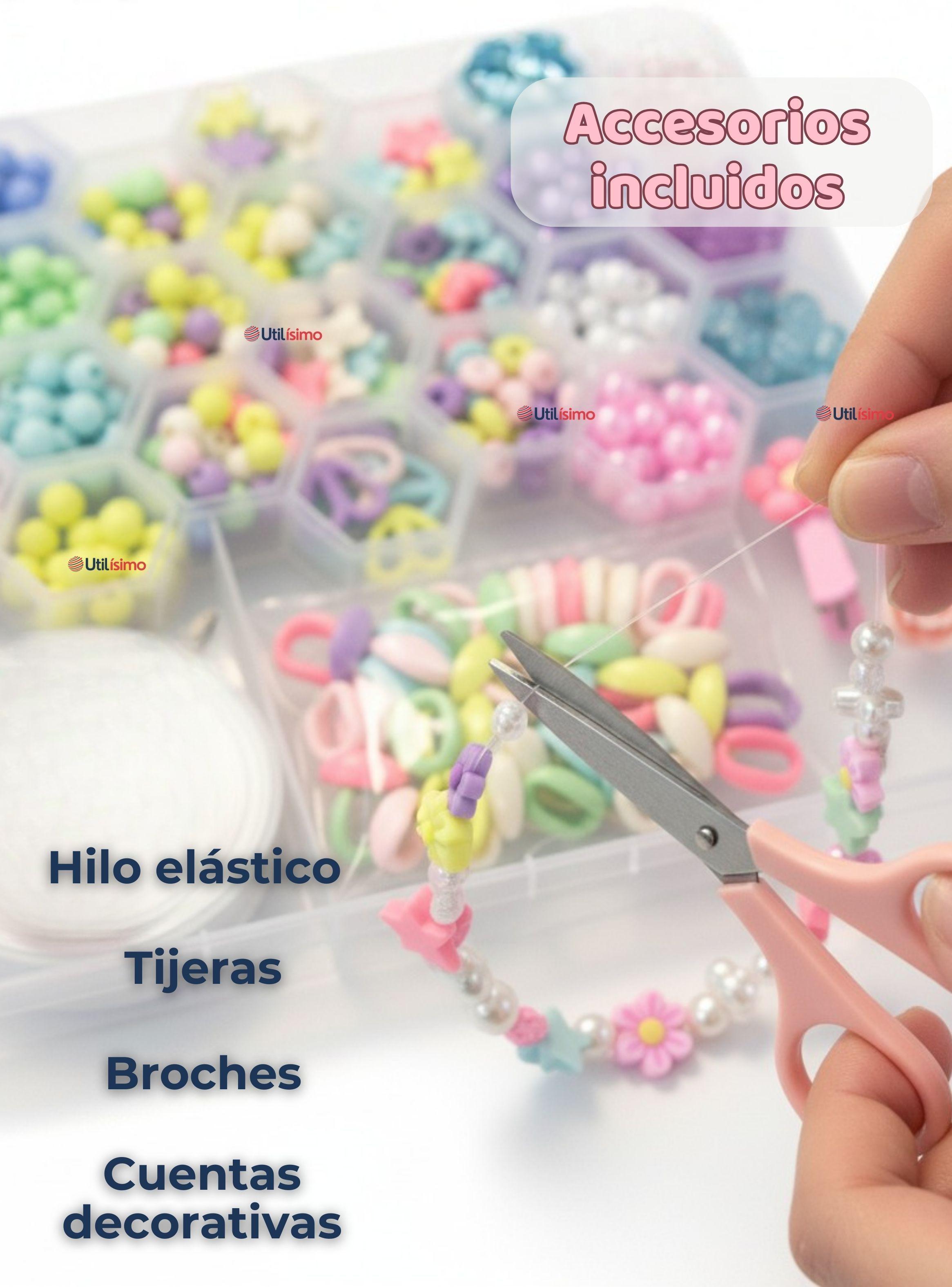 Set De Mostacillas Bisutería Juguete Kit Para Armar Crear Pulseras Y Collares para Niña-2
