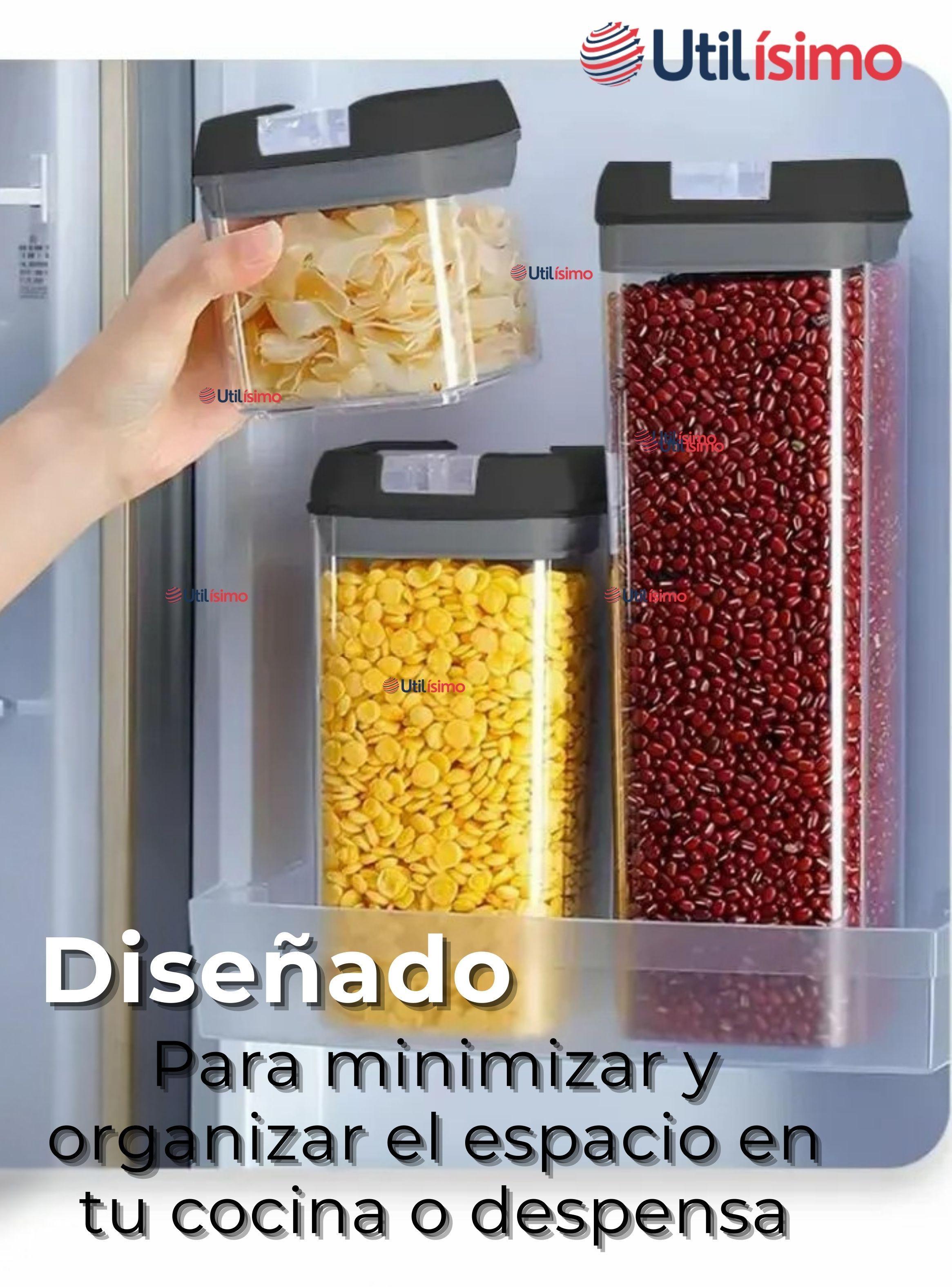 Set Contenedor de Alimentos 7 Piezas Herméticos Plástico Cocina Despensa-6