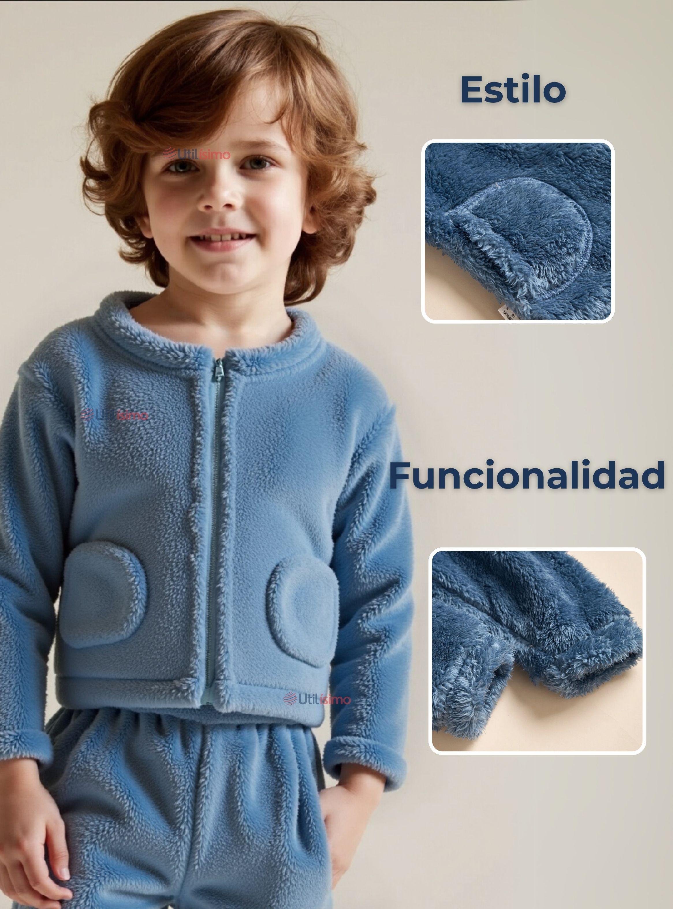 Conjunto Frizado Polar 2 Piezas Niño Azul-5