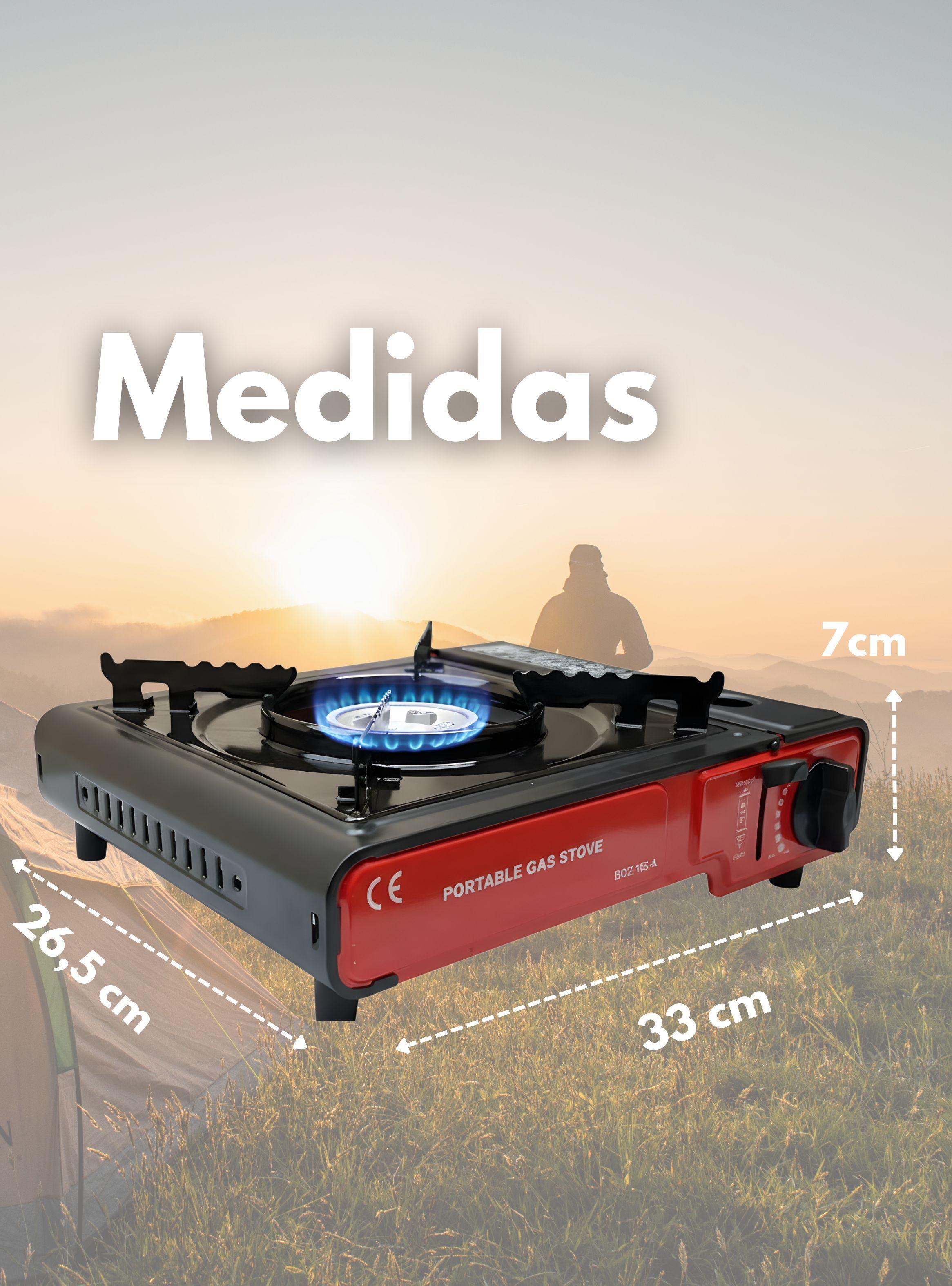 Cocina Cocinilla Camping Portátil + Kit Instalación + Sartén + Lata-4