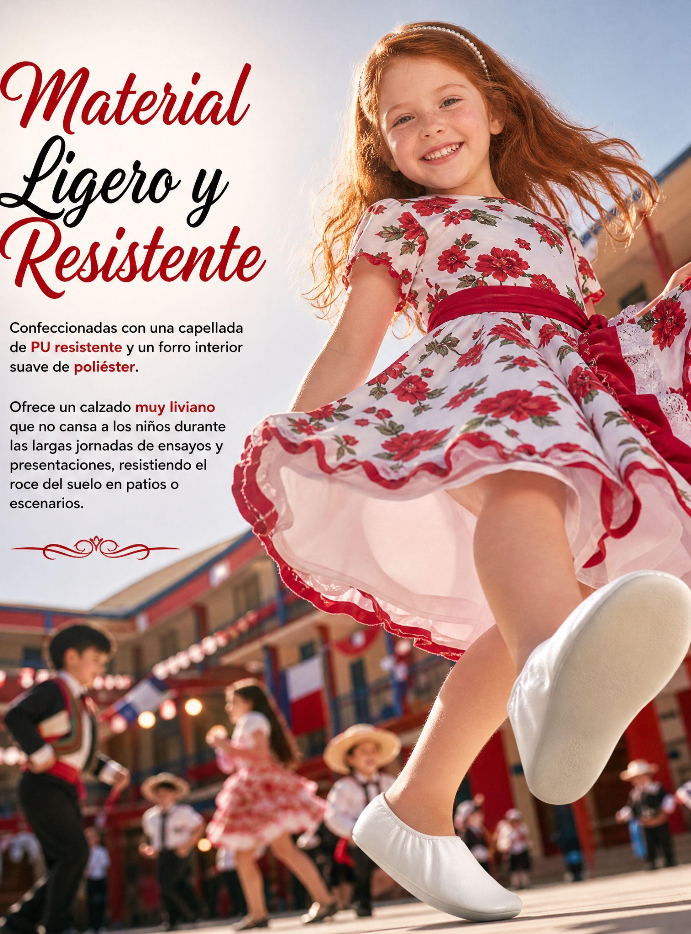 1 Par Zapatillas Chicle Blancas Niña Bailes Danza Fiestas Patrias Tallas 30 31 32 33 34 35-6