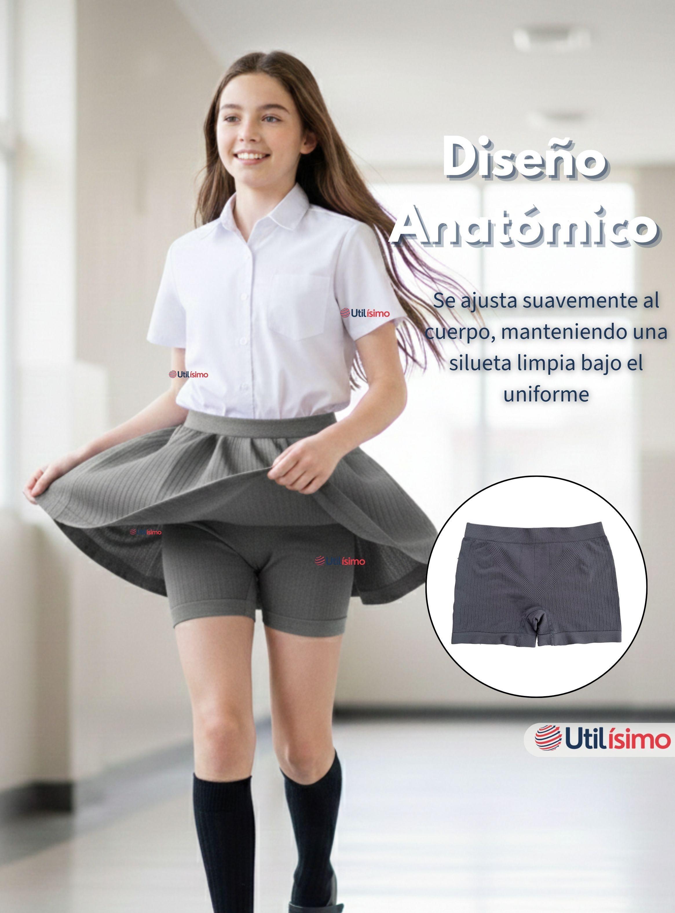 Pack 3 Calzas Cortas Escolar Pata Deportivas Juvenil Gris-4