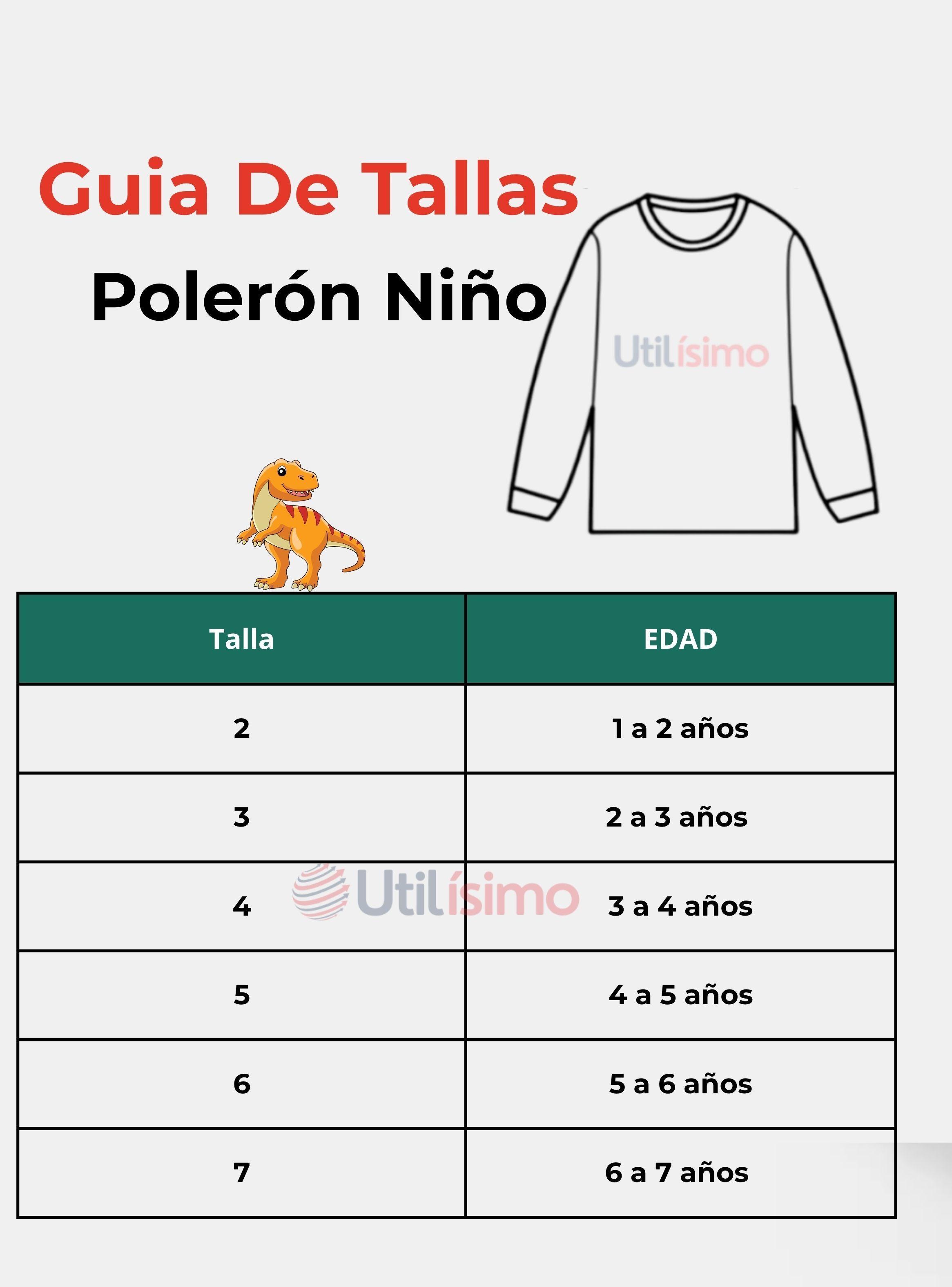  Polerón Algodón Cuello Redondo Niños Naranja Dinosaurio-2