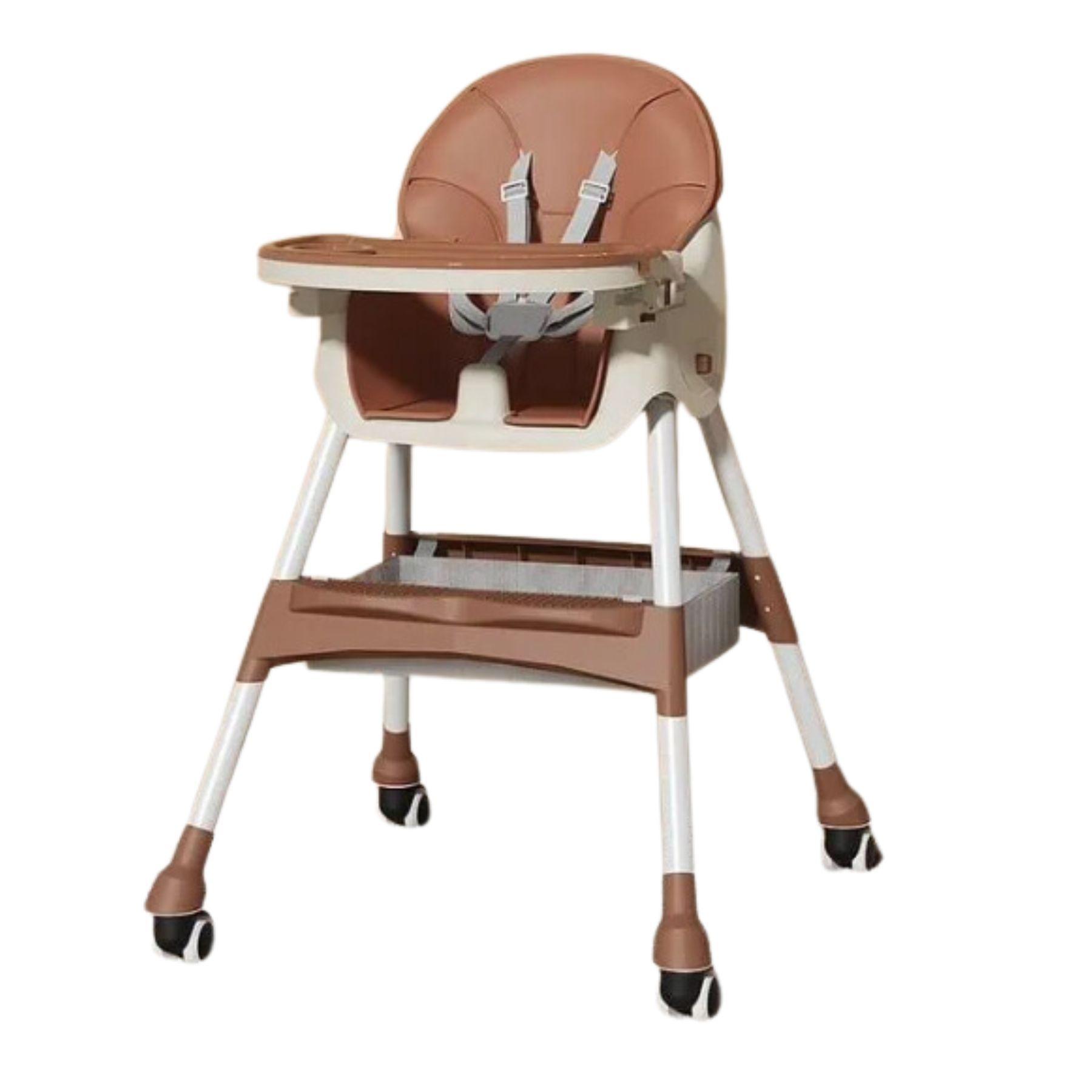 Silla De Comer de Bebé Plegable Cinturon De Seguridad-0