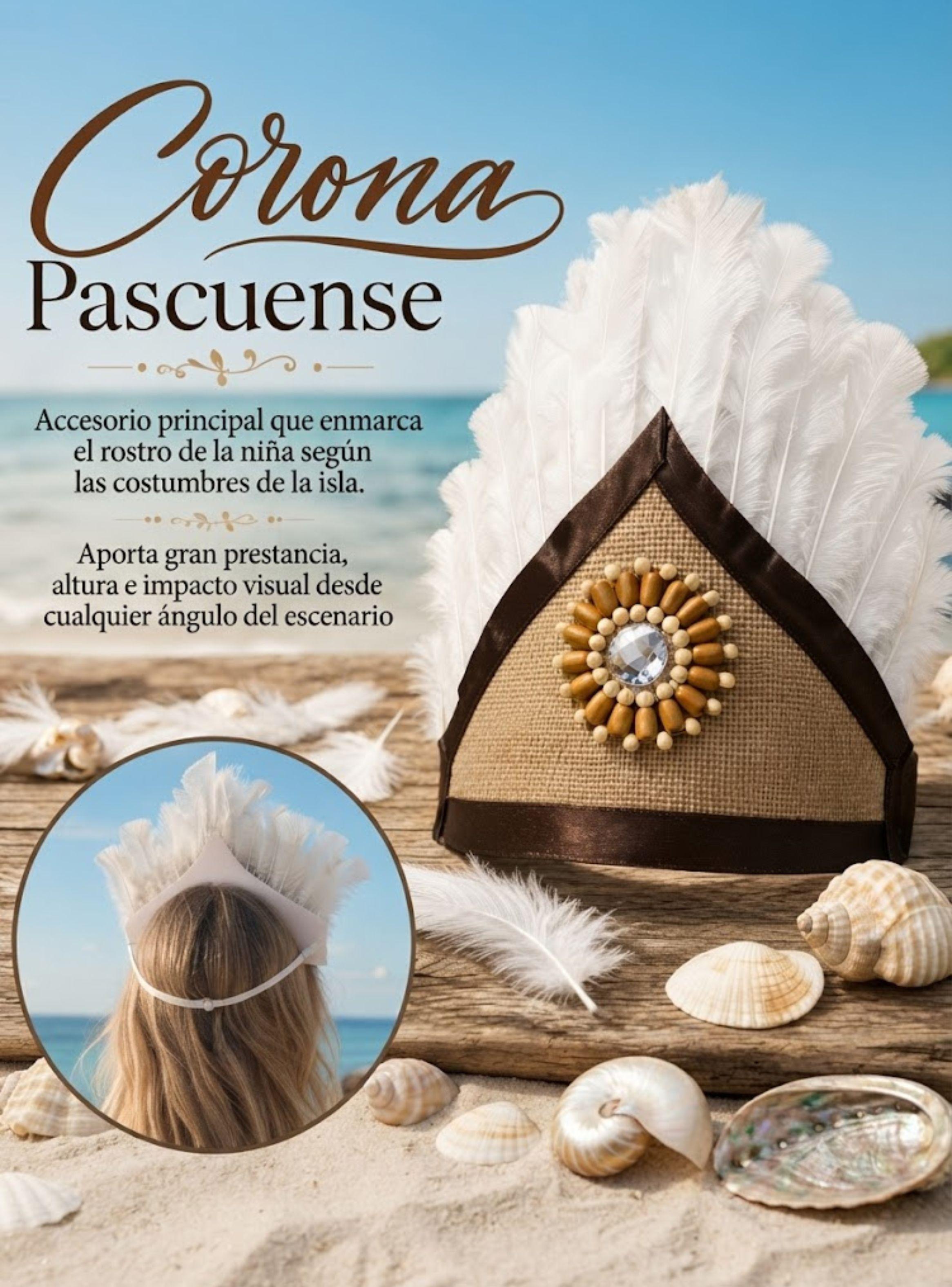 Traje Pascuense Típico Blanco Con Plumas 3 Piezas Niña Rapa Nui Fiestas Patrias-5
