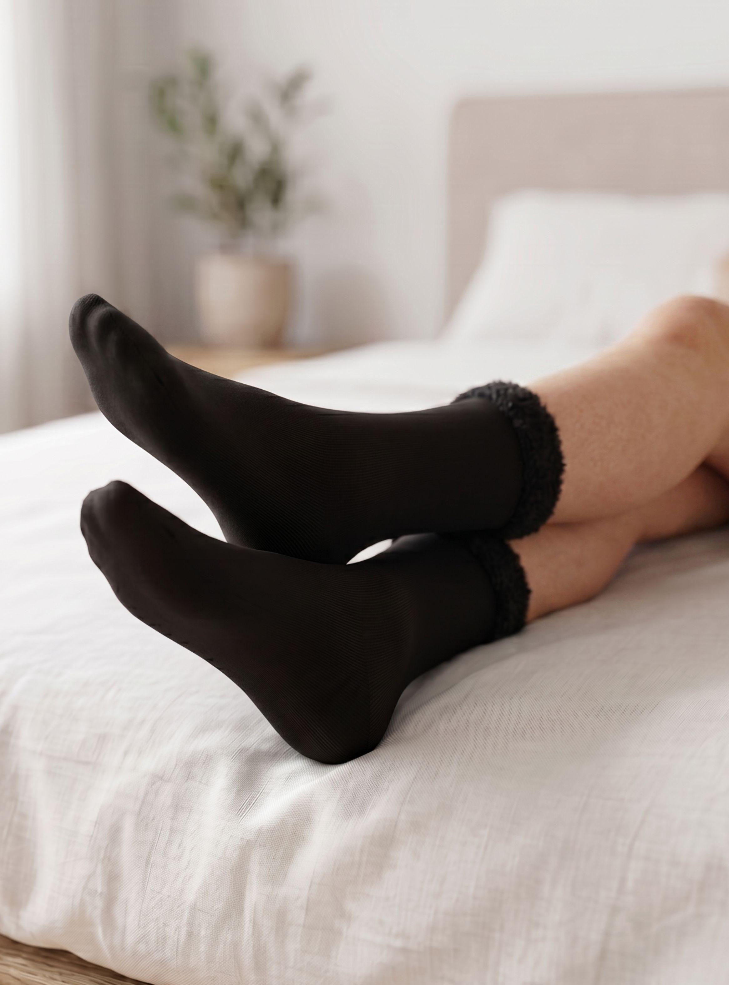Pack 3 Pares Calcetines Chiporro Ultra Térmico Mujer Polar Negro Invierno-0