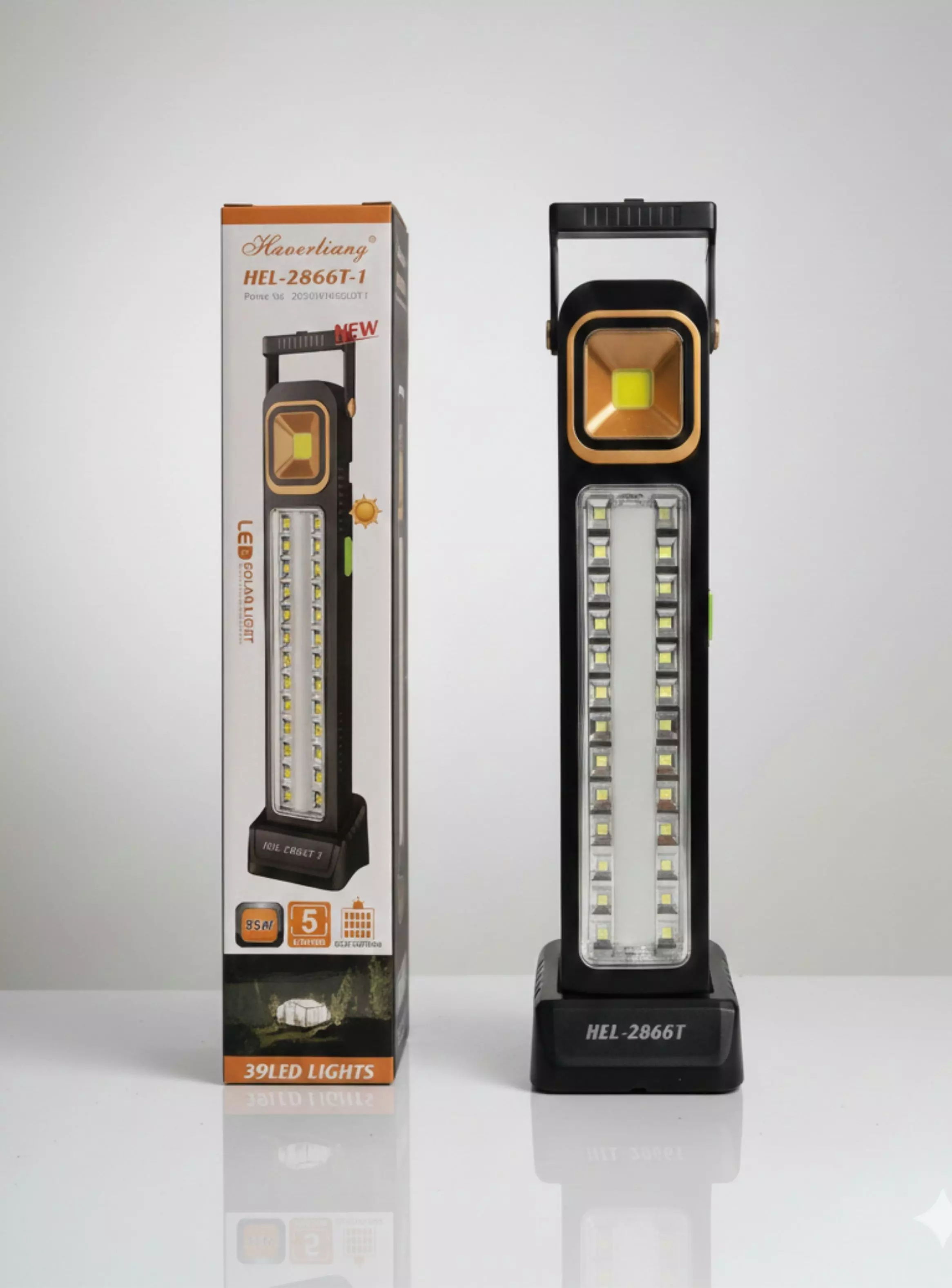 Lampara Luz De Emergencia Focos 39 Led Carga Híbrida Solar 30W  USB-1