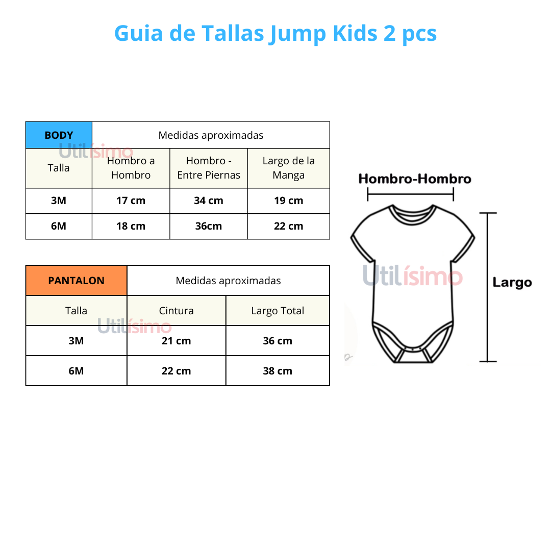 Conjunto 2 Piezas Pantalón Body Bebé Niño Jump Kids Surtido-5