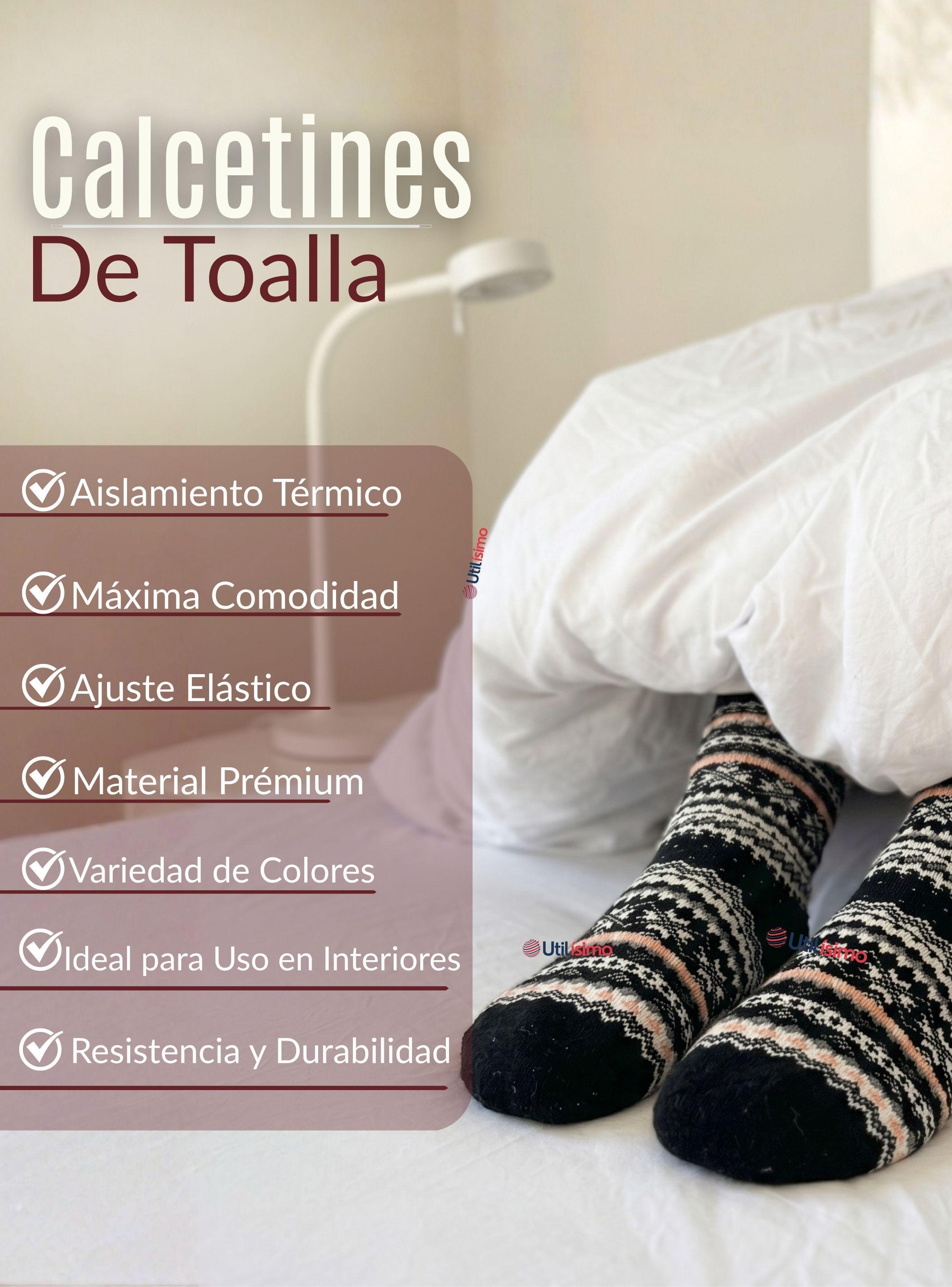 Pack 6 Calcetines Toalla Grueso Mujer Color Surtidos Frío Invierno-3