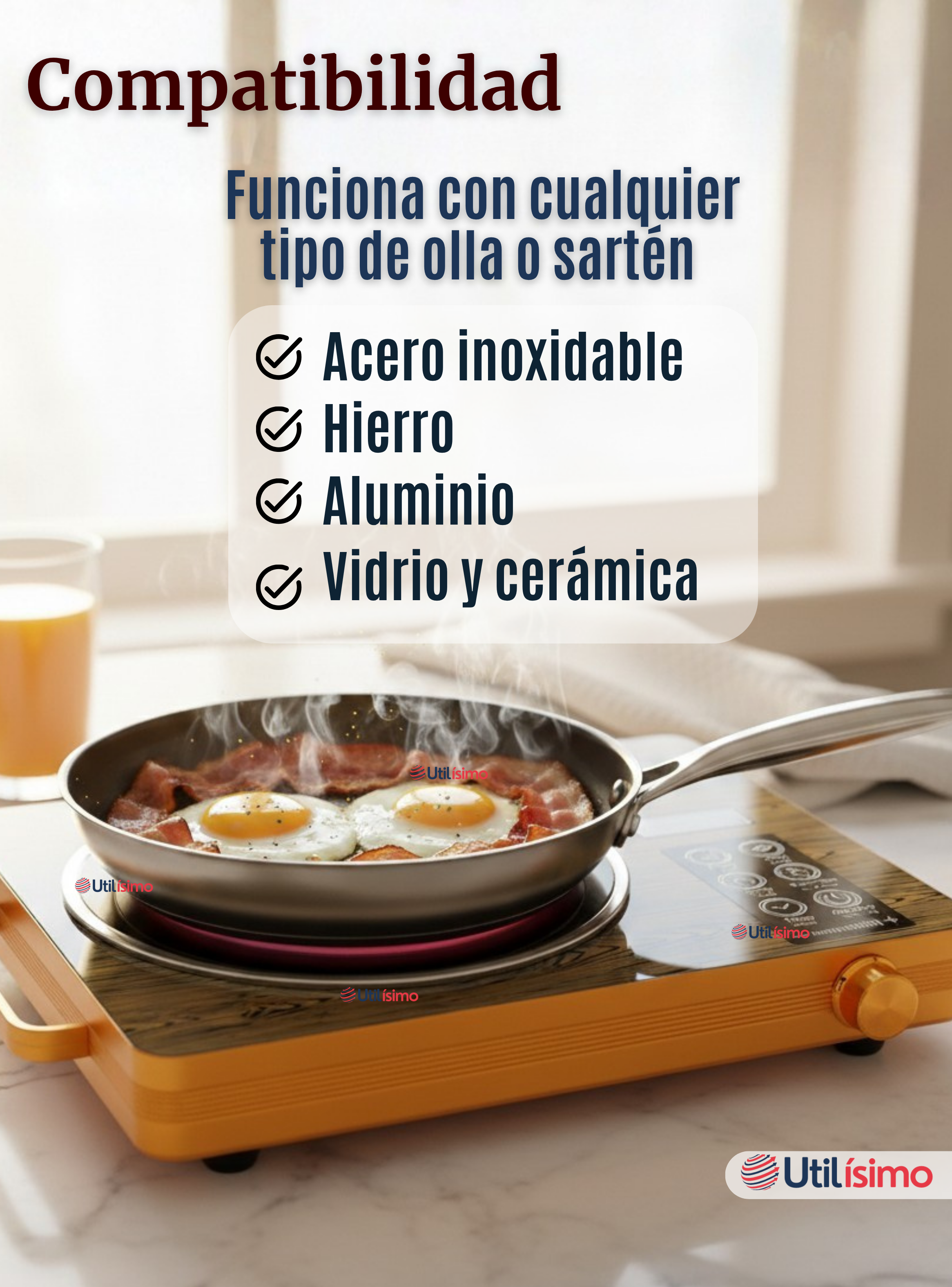 Cocina Eléctrica Cocinilla de 3500w Encimera 1 Plato Portátil-6