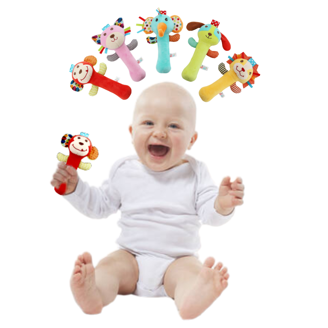 Peluche Sonajero y Apretable para Bebés Tedmimak-1