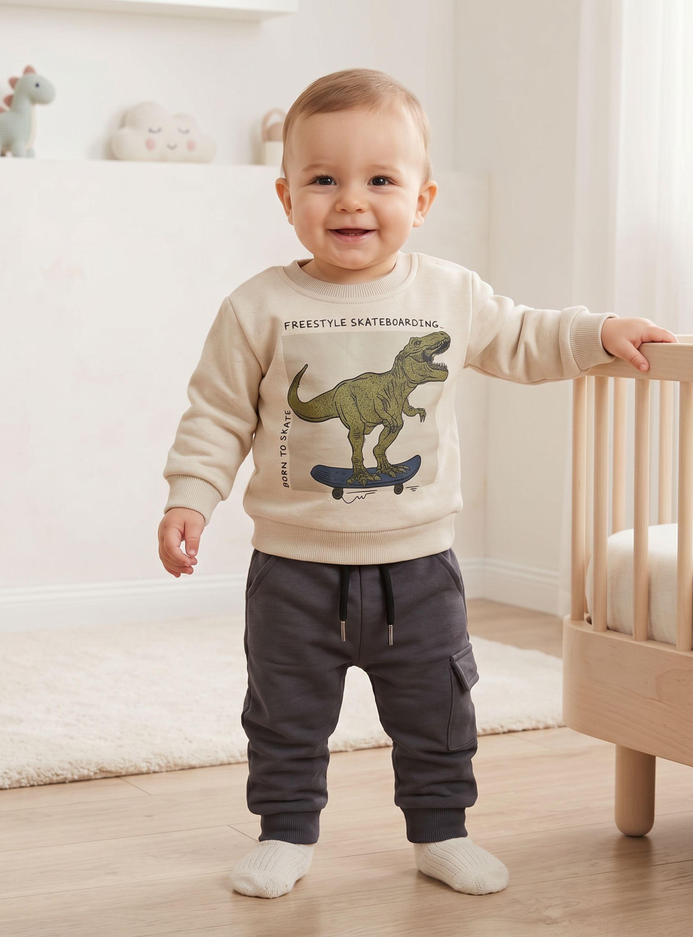 Conjunto Buzo Polerón 2 Piezas Bebé Niños Dino Street-0