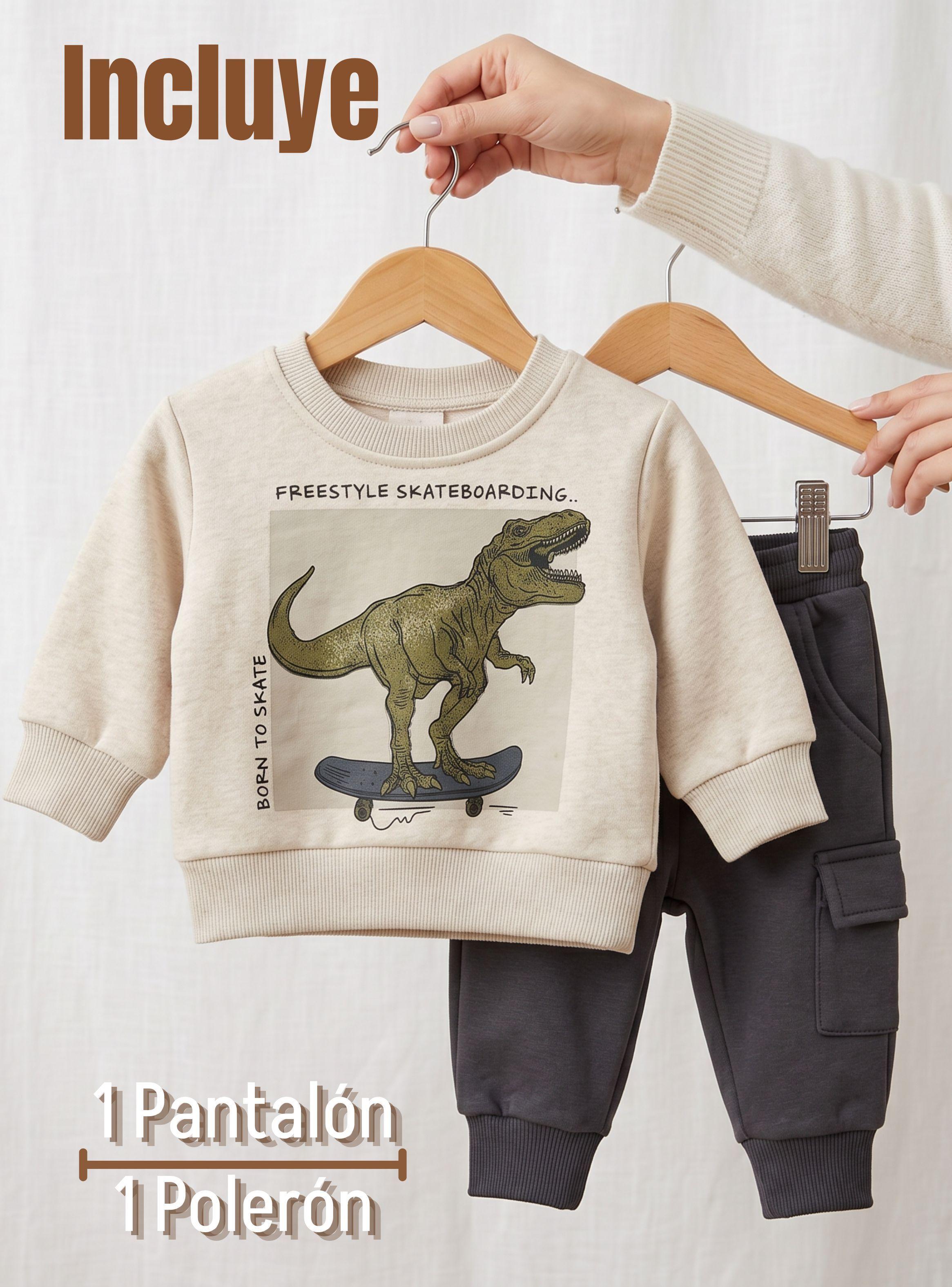 Conjunto Buzo Polerón 2 Piezas Bebé Niños Dino Street-2
