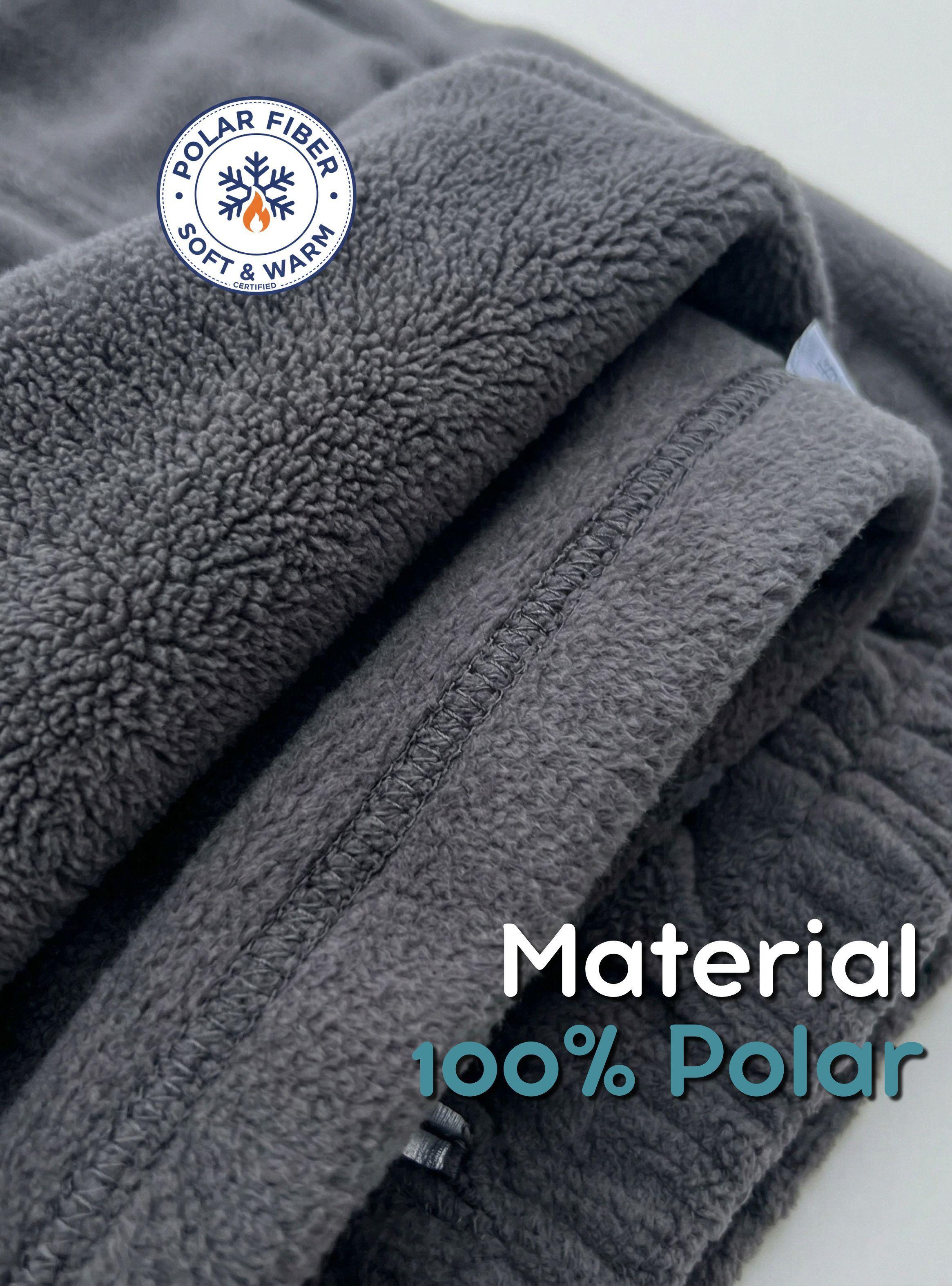 Buzo Pantalón Gris Forrado Polar Bebé Niño Invierno-6