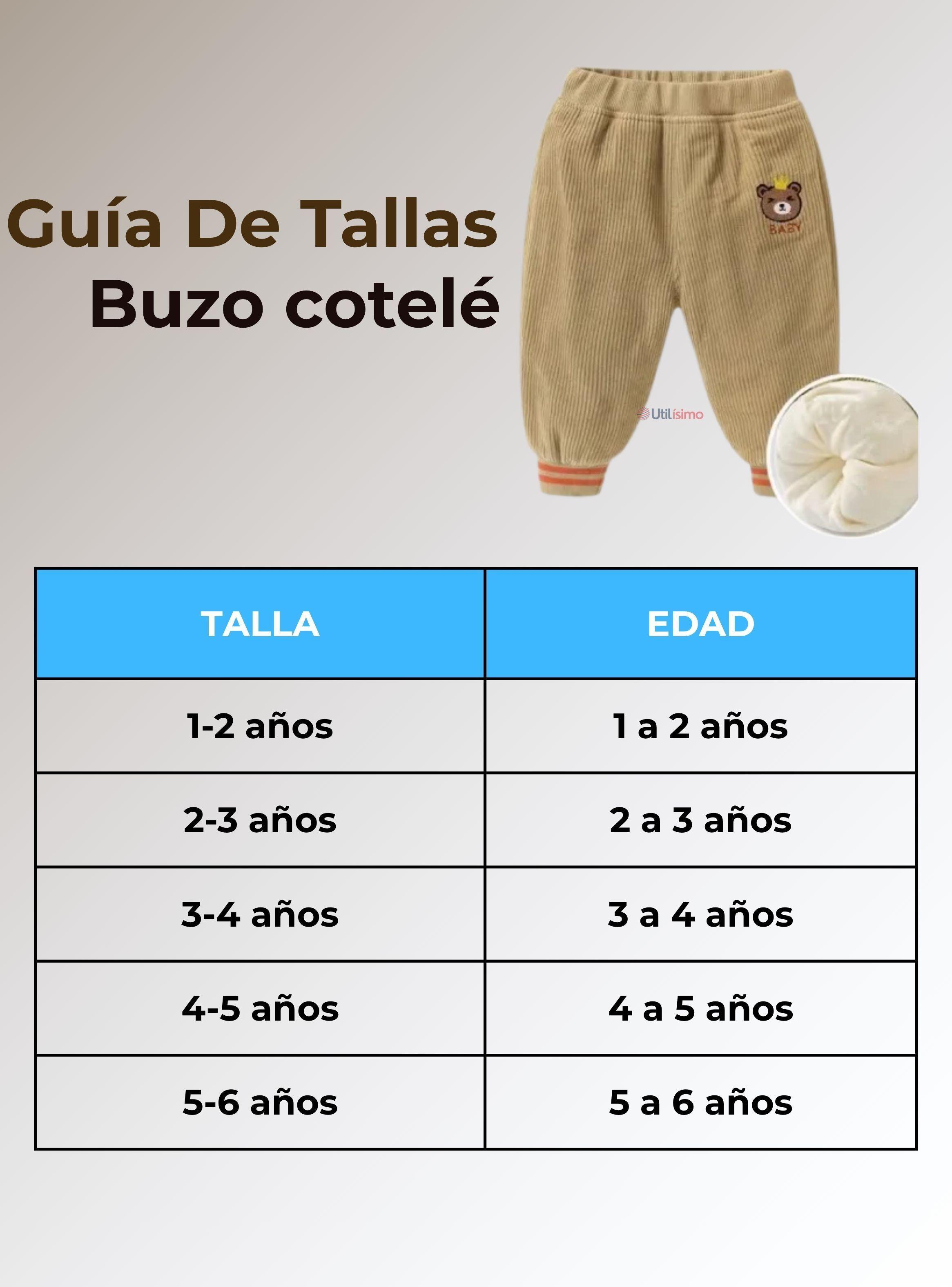 Buzo Cotelé forrado en Polar Niño Pantalón Beige-2