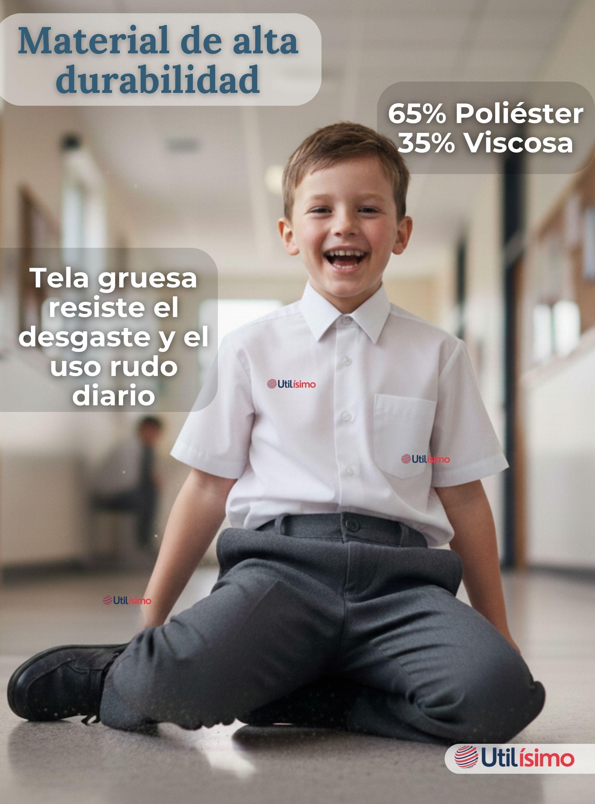 Pak 3 Pantalones Escolares Colegio Clásico Color Gris para Niños-6
