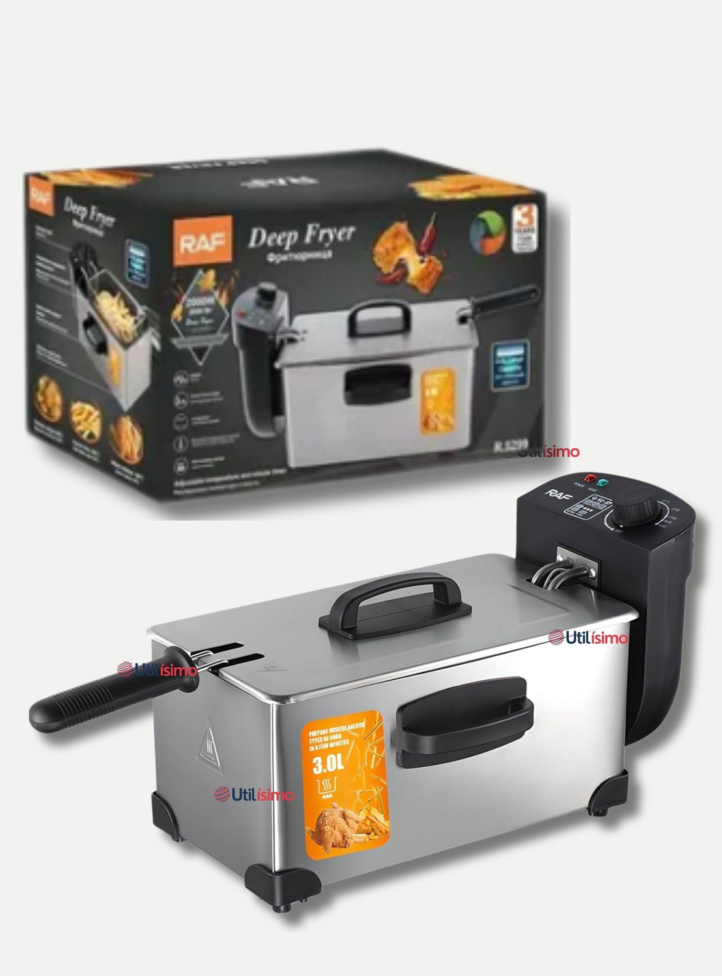 Freidora de Aceite 3L Eléctrica 2000W de Potencia Deep Fryer-0