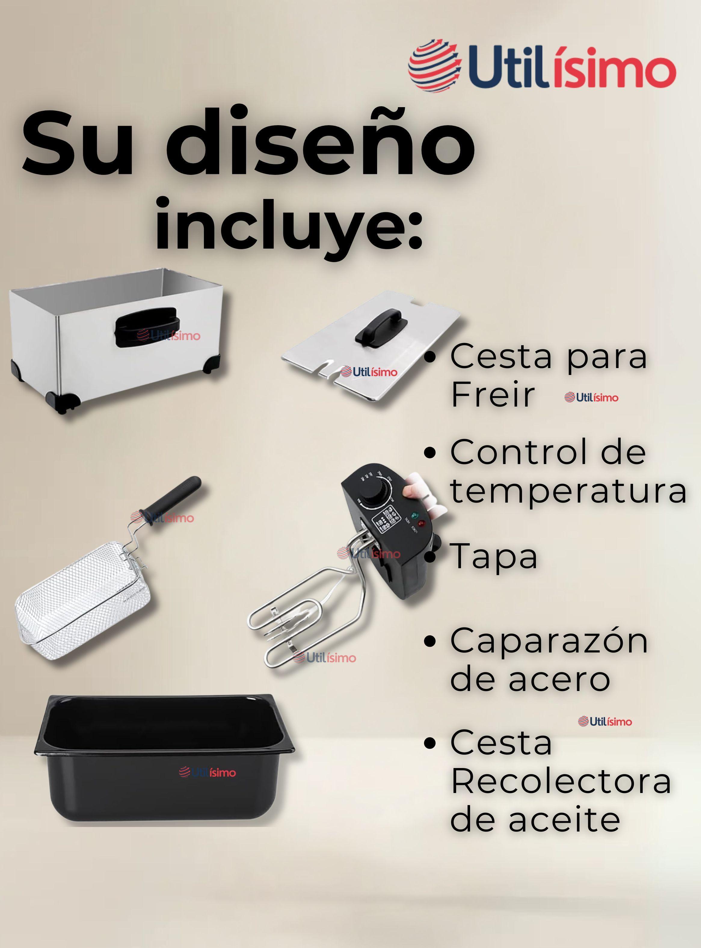 Freidora de Aceite 3L Eléctrica 2000W de Potencia Deep Fryer-3