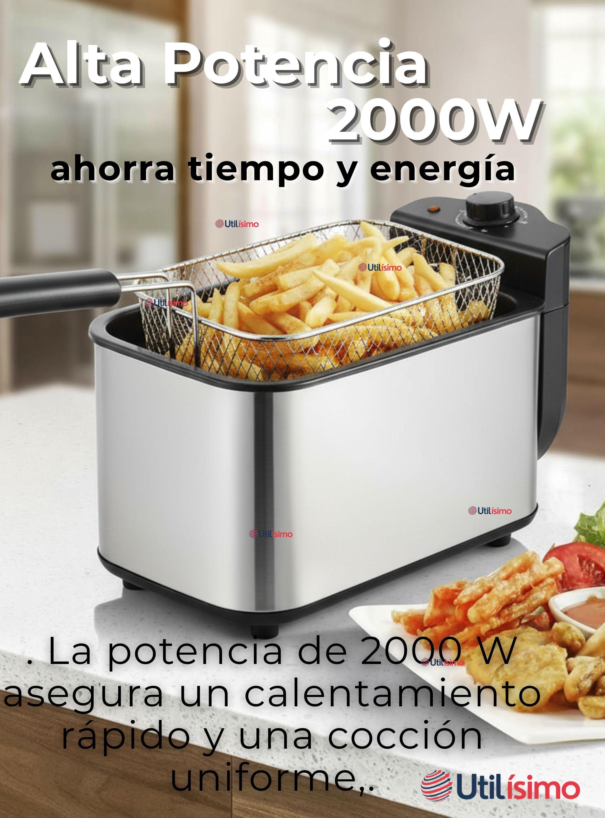 Freidora de Aceite 3L Eléctrica 2000W de Potencia Deep Fryer-4