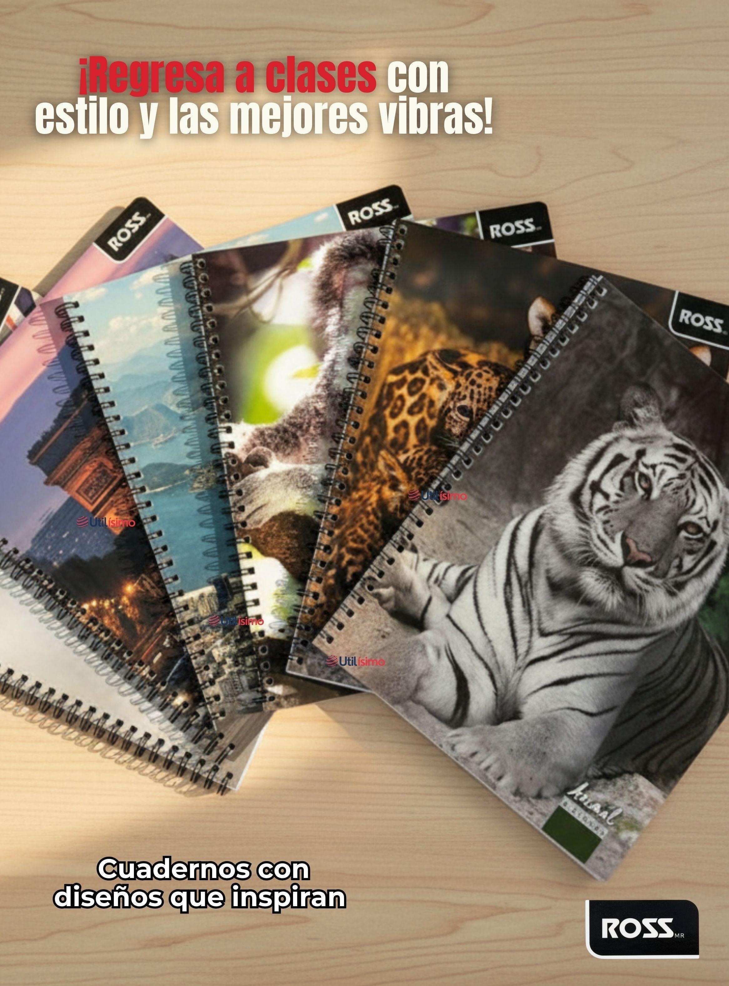 Pack 5 Cuadernos Universitario Animal & Places Ross 7mm de 100 hojas Diseño Surtido-7