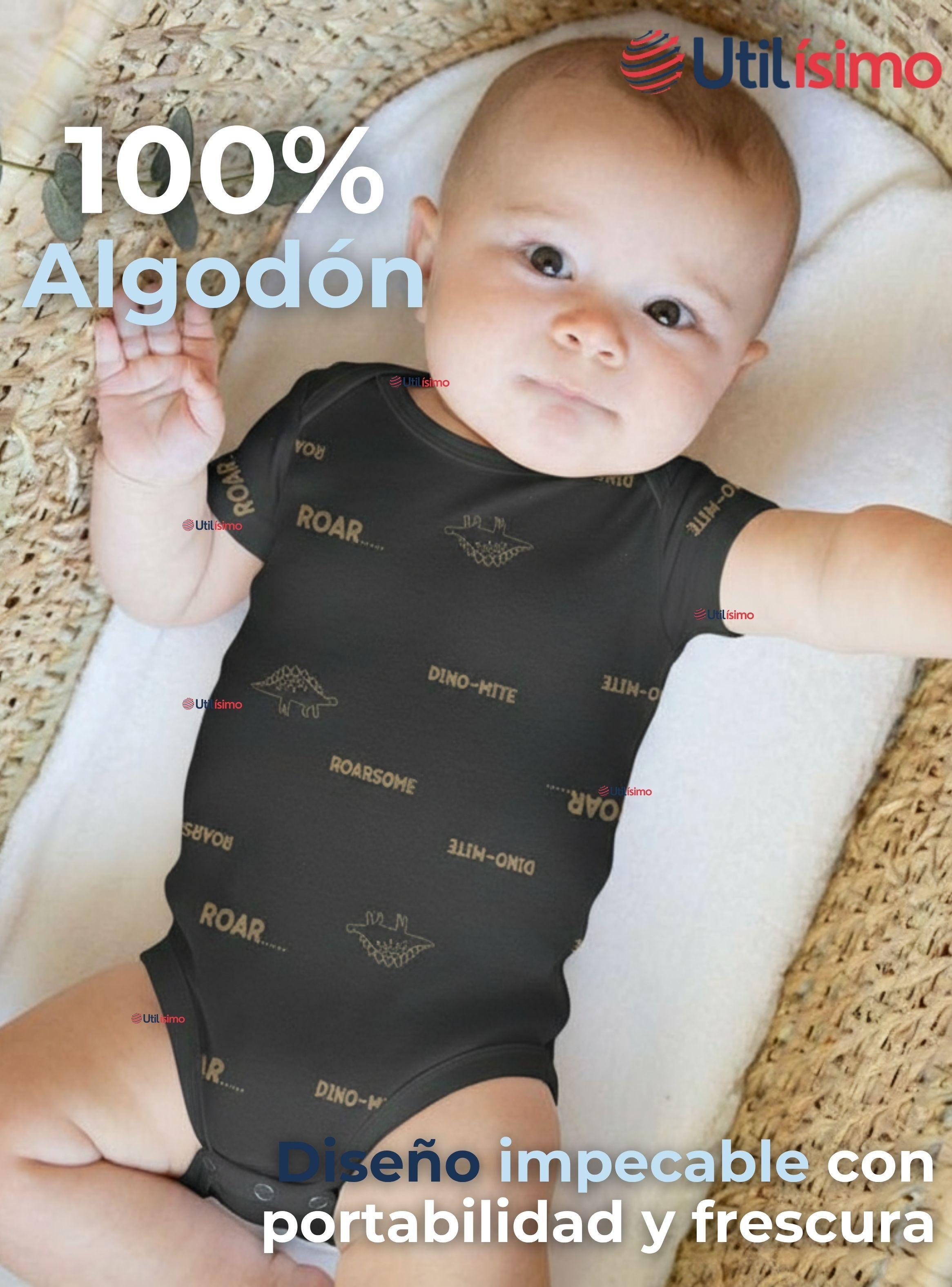 Pack 5 Bodys Niño Manga Corta Tedmimak 100% Algodón Dino Roar-2