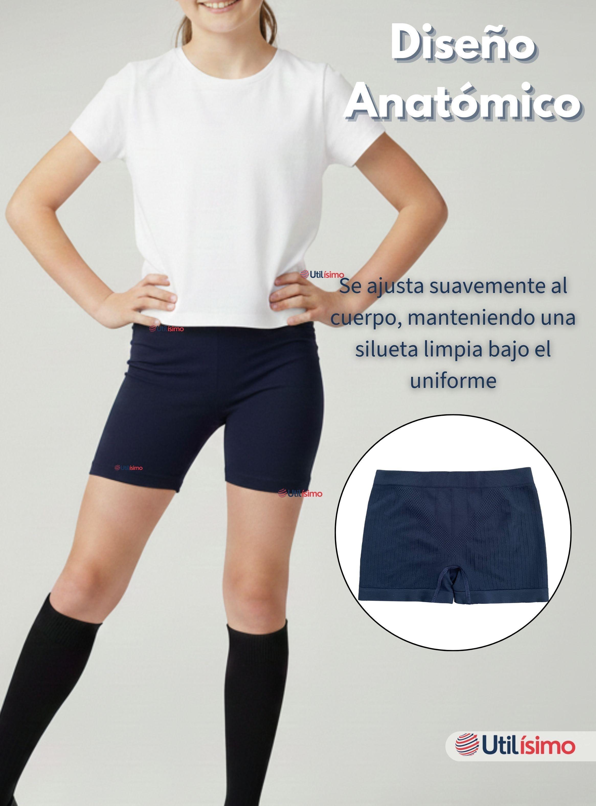Pack 3 Calzas Cortas Escolar Pata Deportivas Juvenil Color Azul-3