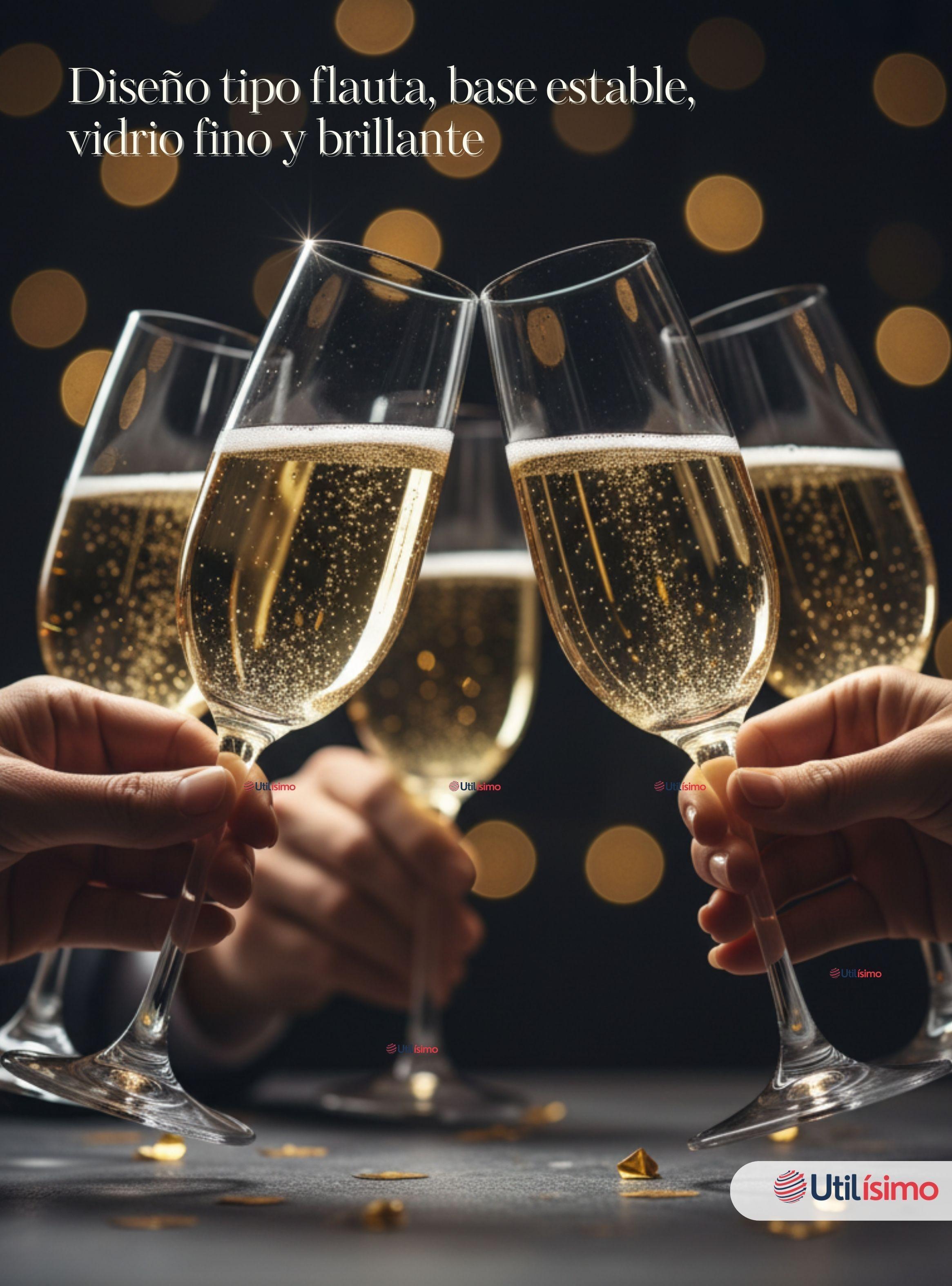 Set de 12 Copas de Champaña Espumante de Vidrio Capacidad 180 ml-2