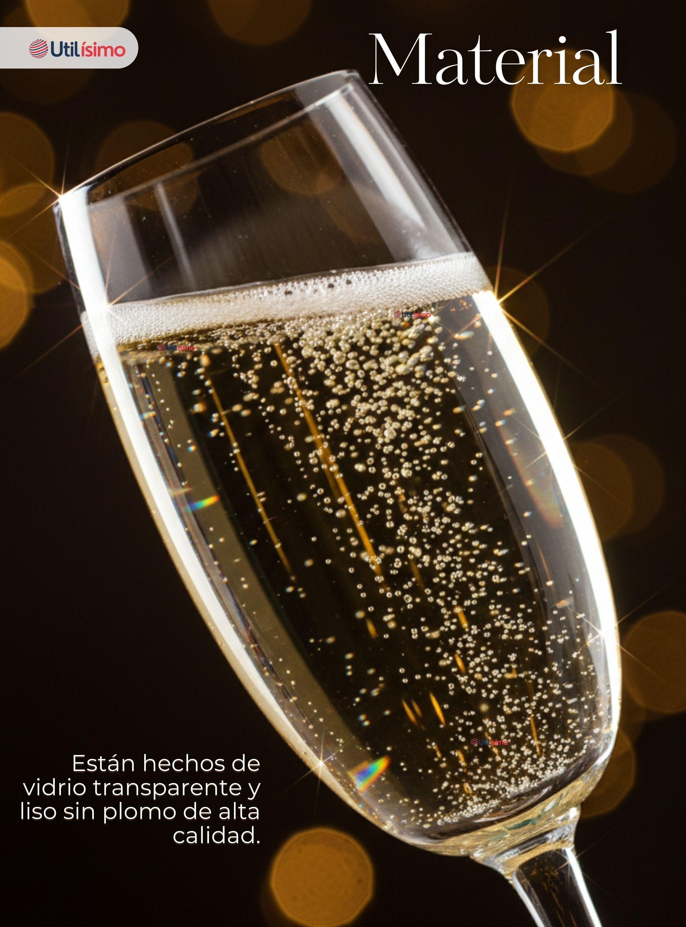 Set de 12 Copas de Champaña Espumante de Vidrio Capacidad 180 ml-4