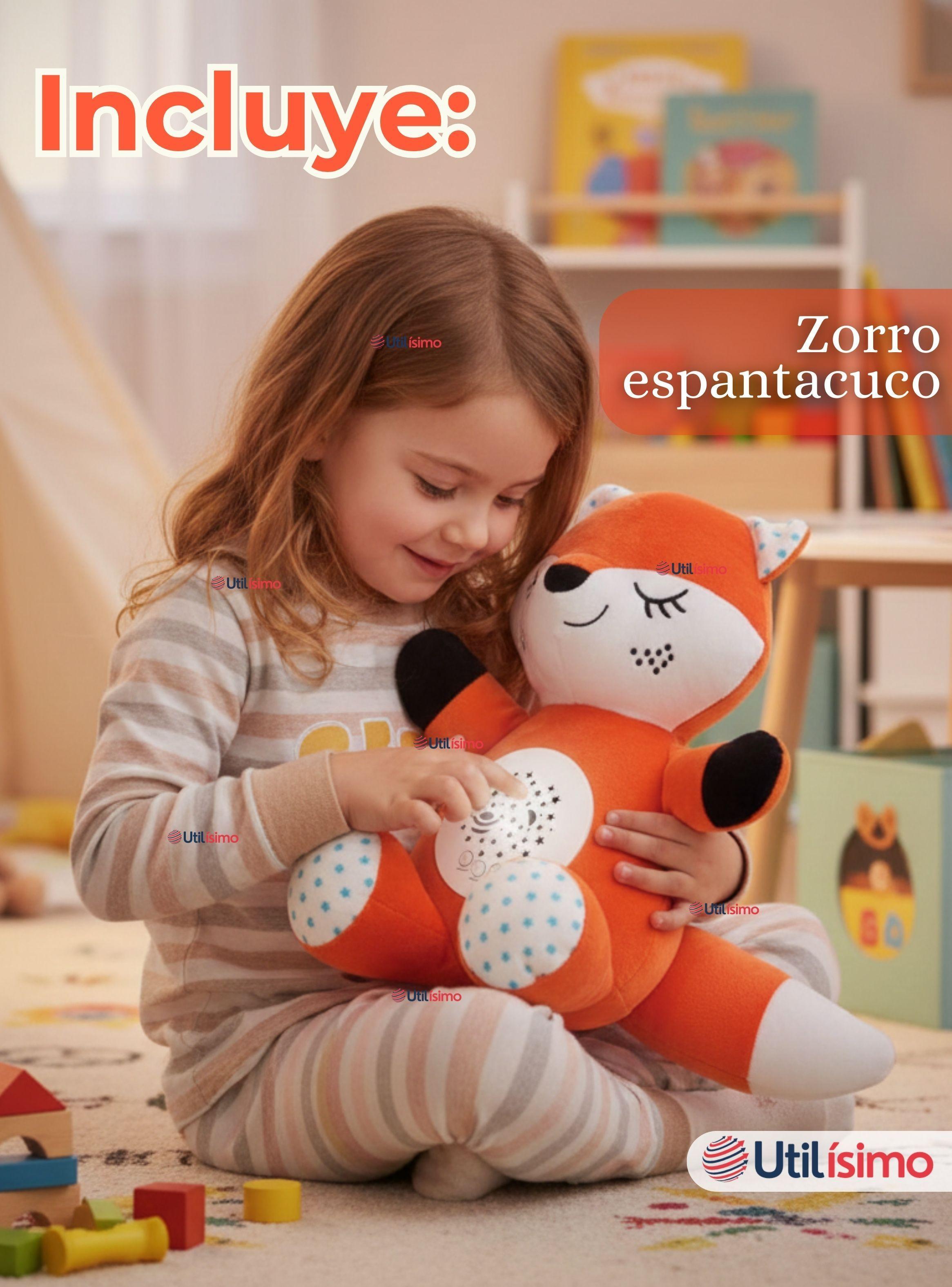 Peluche Zorro Espantacuco Con Luz Y Sonido Para Bebé Niño Niña-7