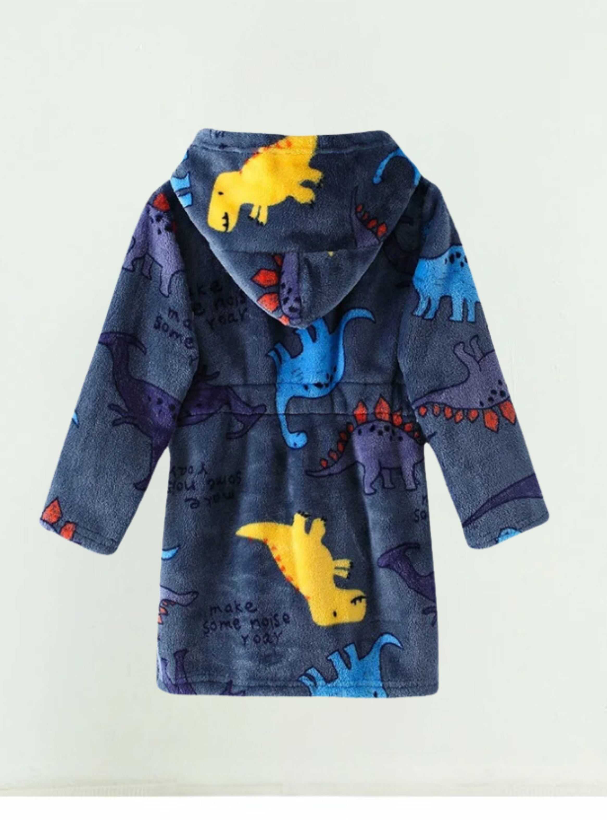 Batas De Baño Con Capucha Y Bolsillos Niño Polar De Dinosaurio-3