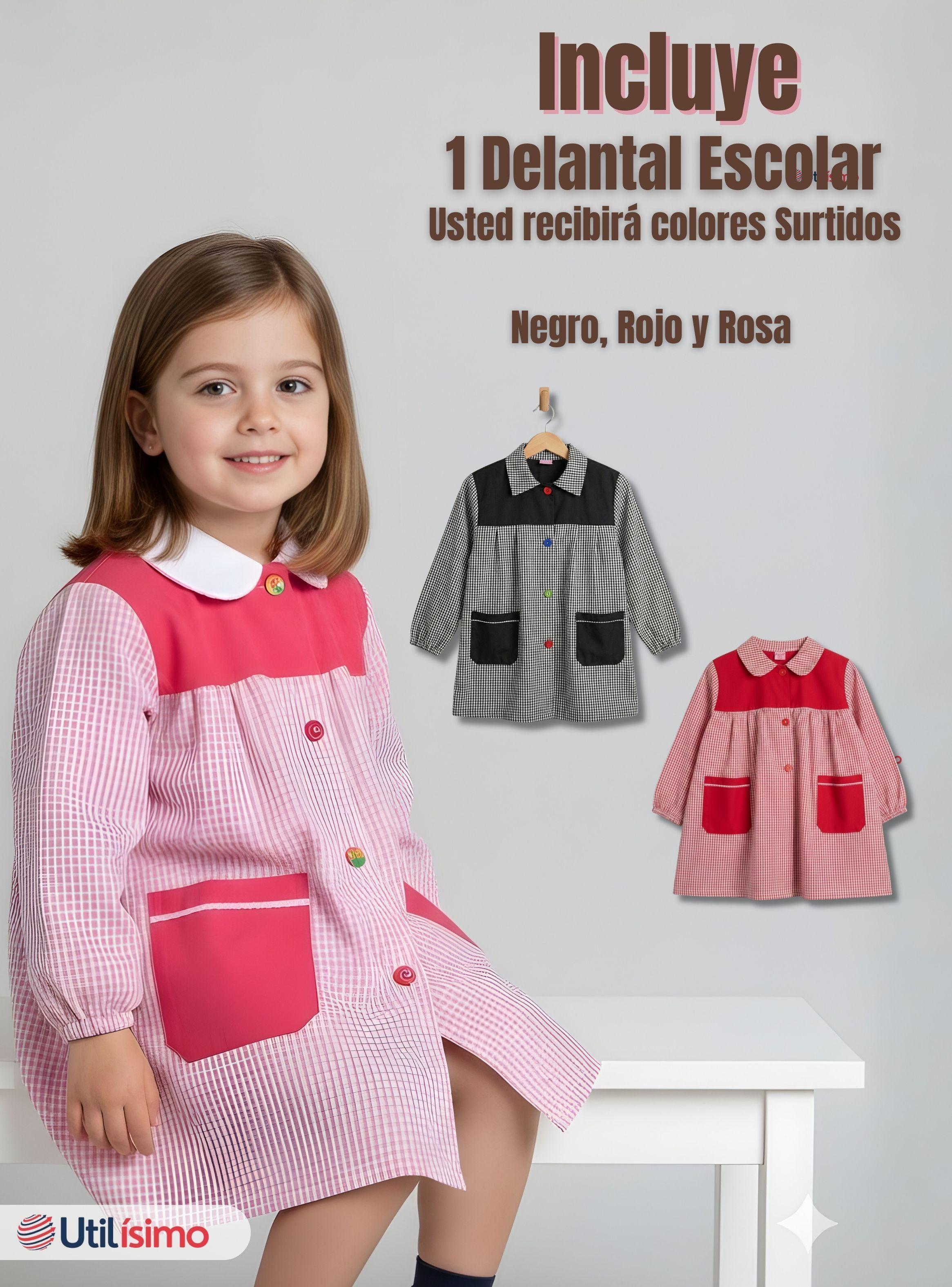 Delantal de Párvulo para Niñas Cotona Escolar Colegio-2