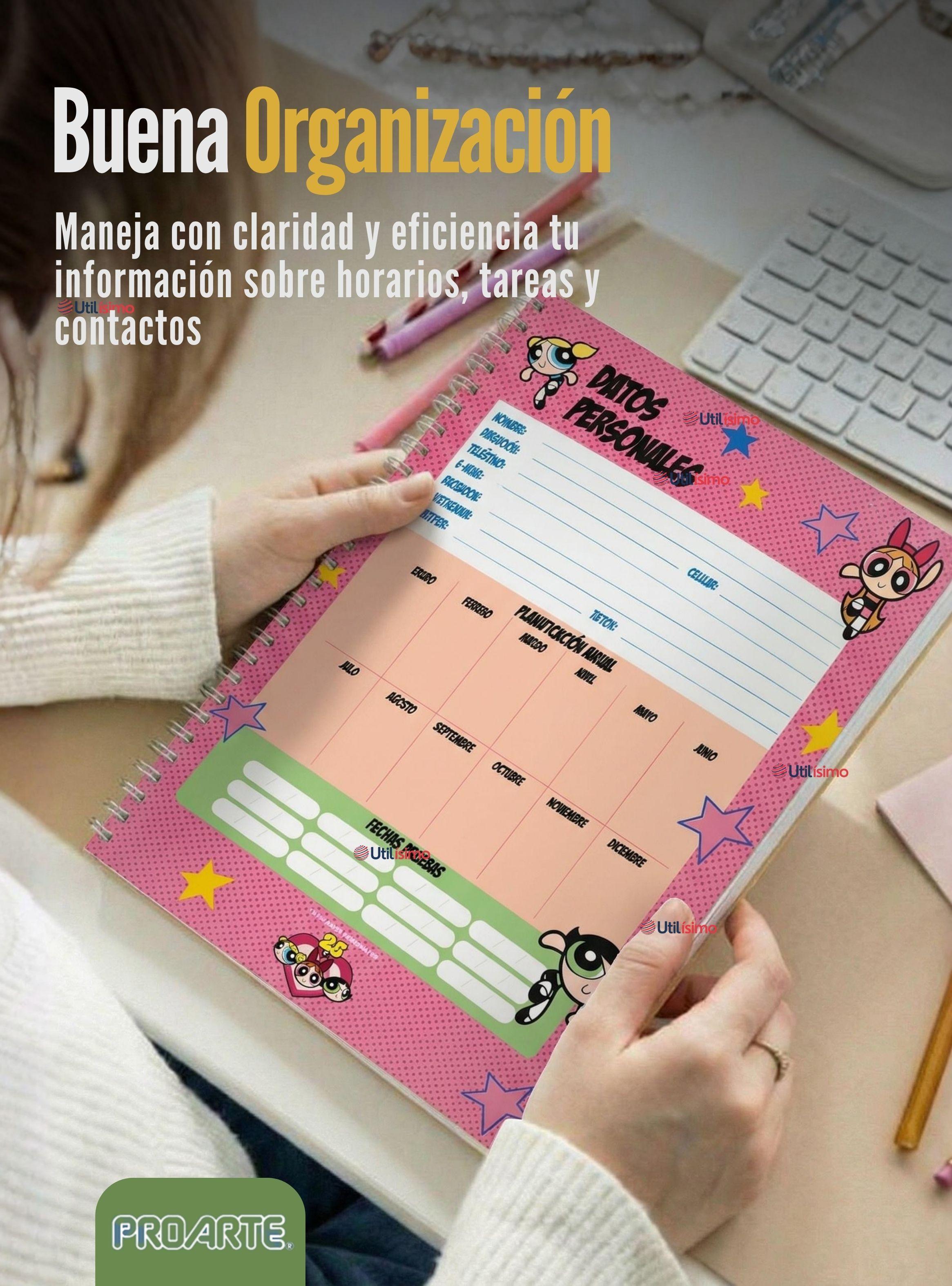 Pack 10 Cuadernos Universitarios Chicas Superpoderosas 7 mm 100 Hojas Proarte Powerpuff Girls-6