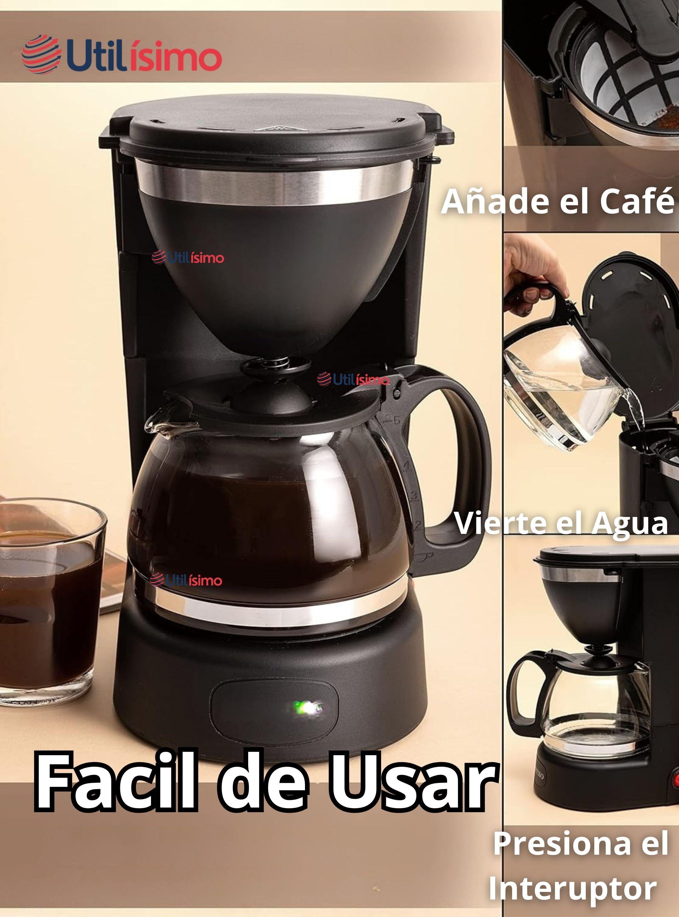 Cafetera Eléctrica 6 Tazas 600W de Potencia Filtro Reutilizable-6
