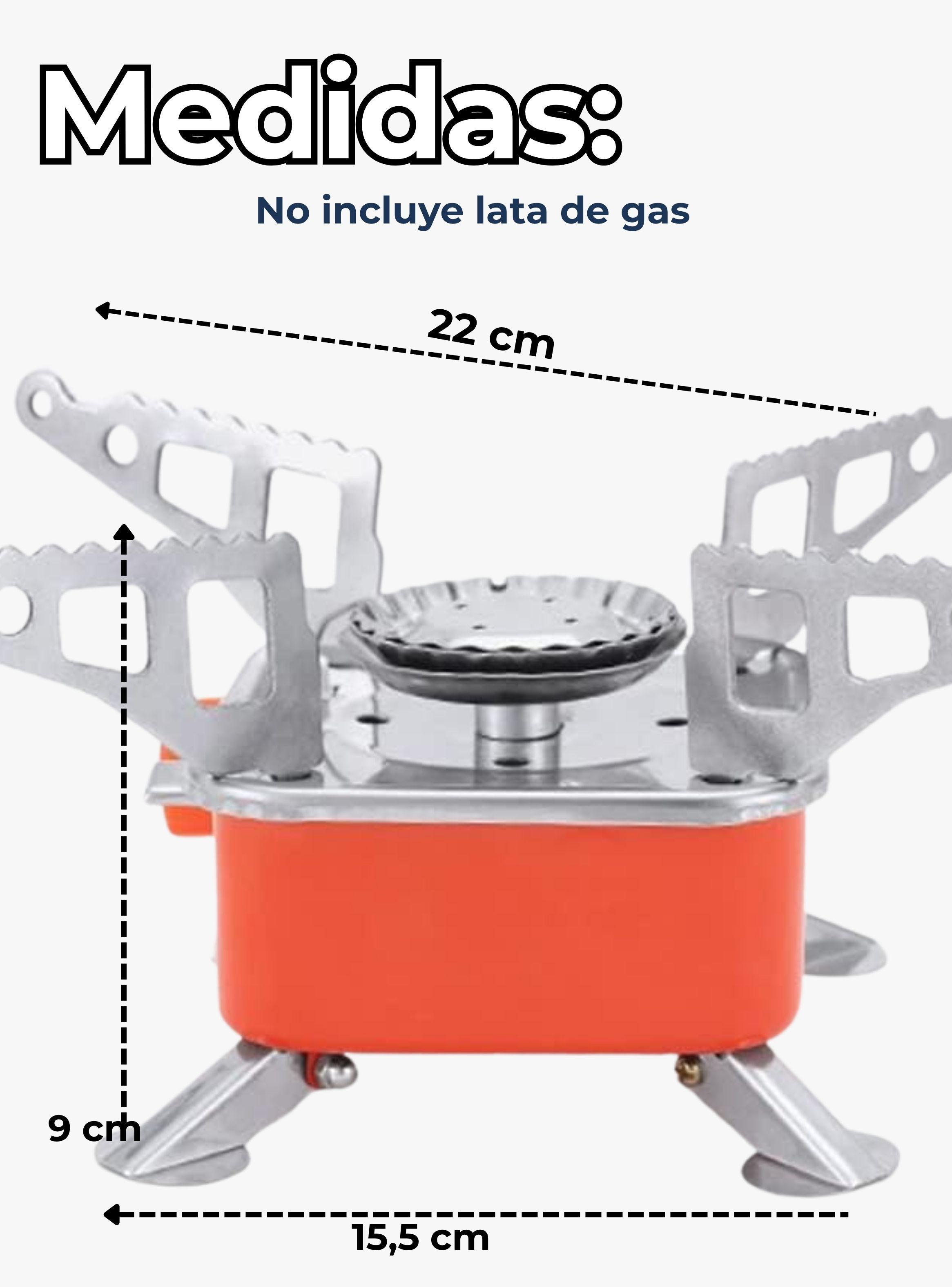 Mini Cocinilla Portátil a Gas Plegable Camping de color Naranja-3
