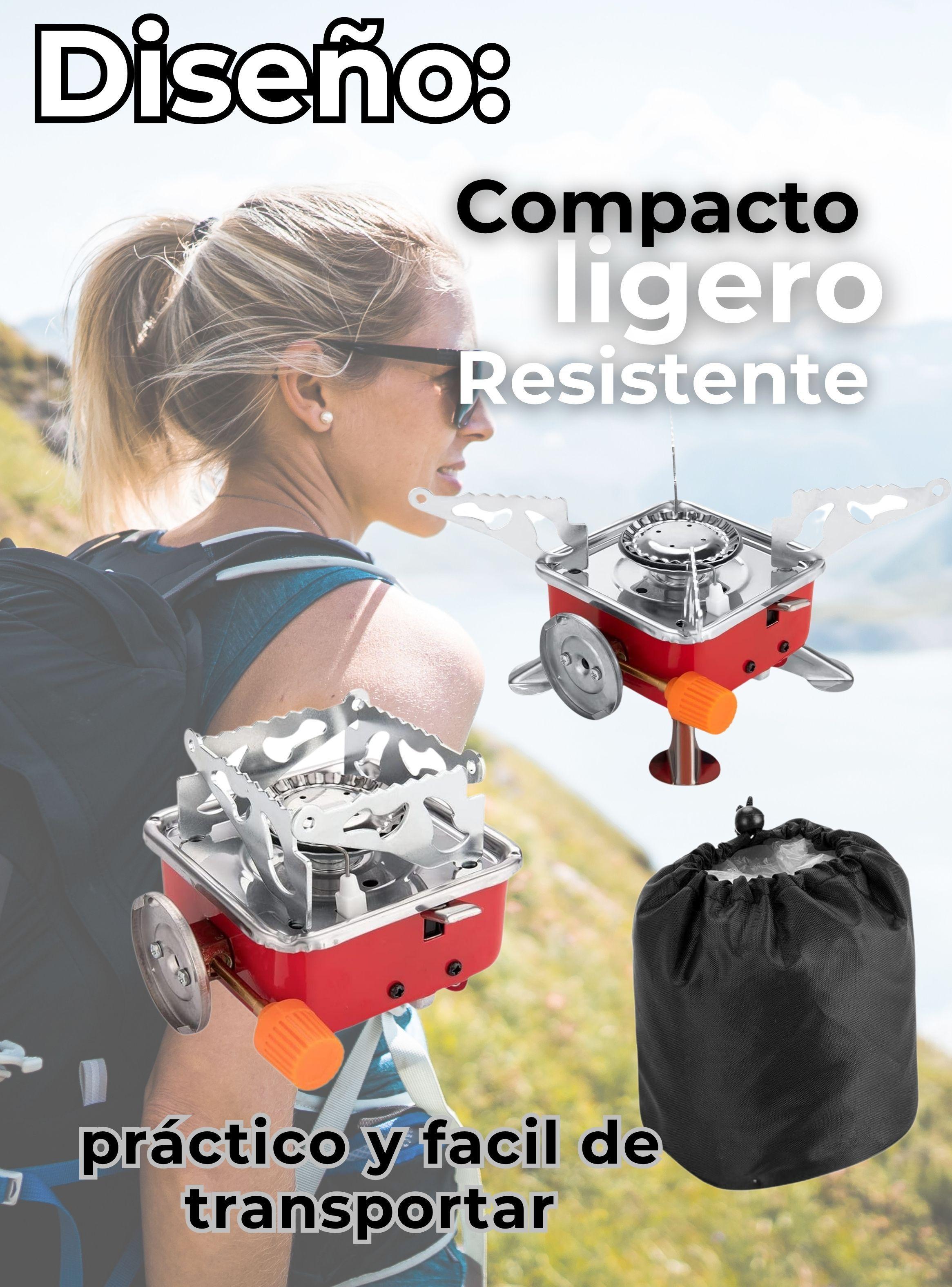 Mini Cocinilla Portátil a Gas Plegable Camping de color Naranja-4
