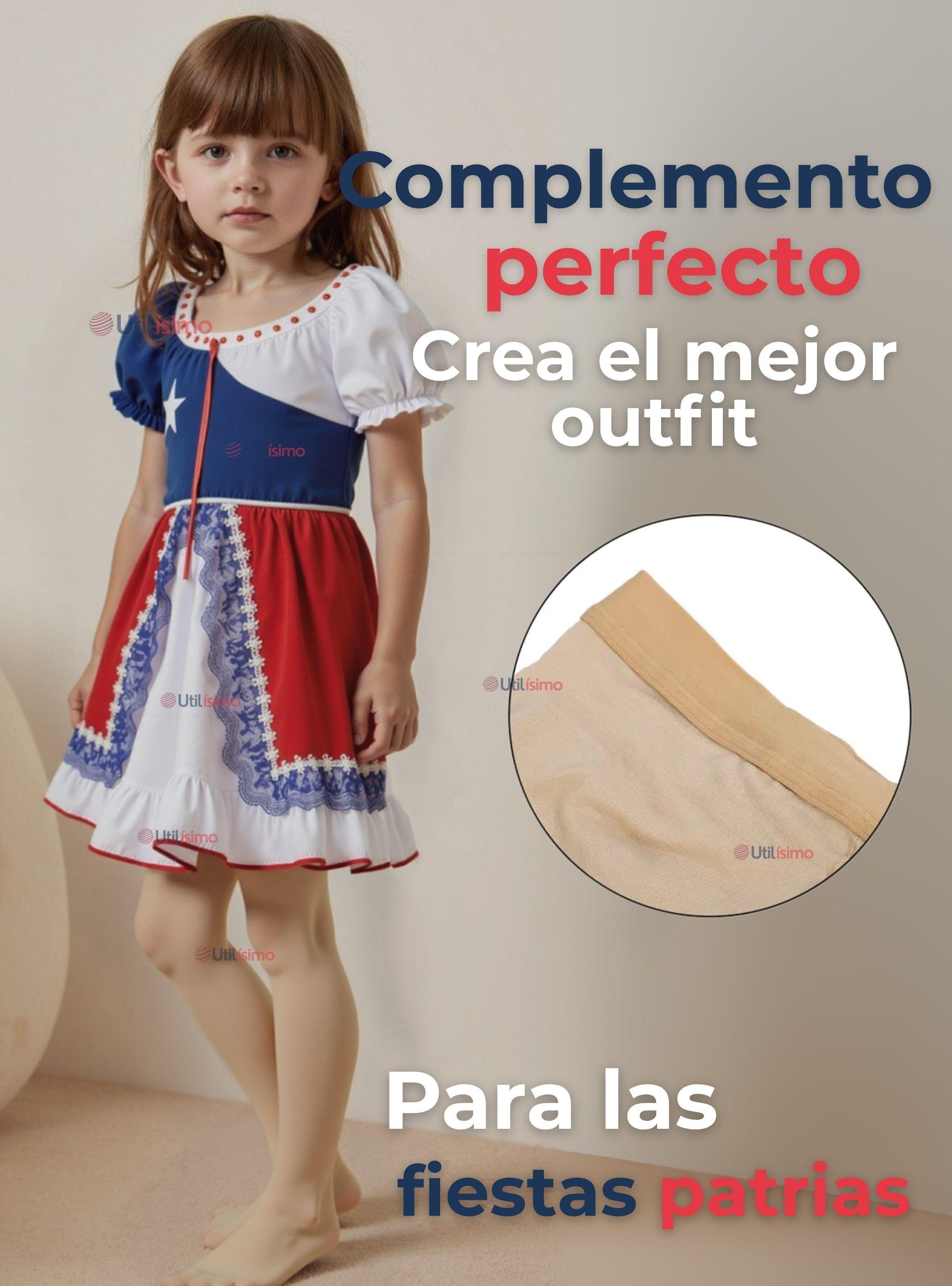 Panty Primera Capa Ballerina Color Piel Para Niñas Fiestas Patrias-3