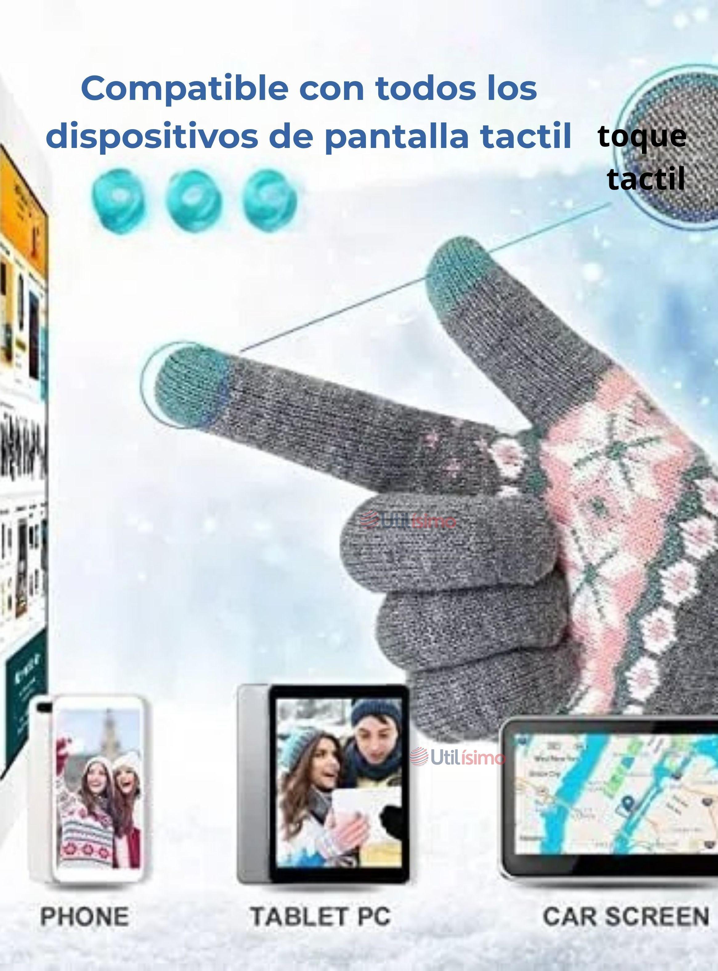 Guantes 20CM Táctil Lana Acrílica Adulto Colores Surtidos-3
