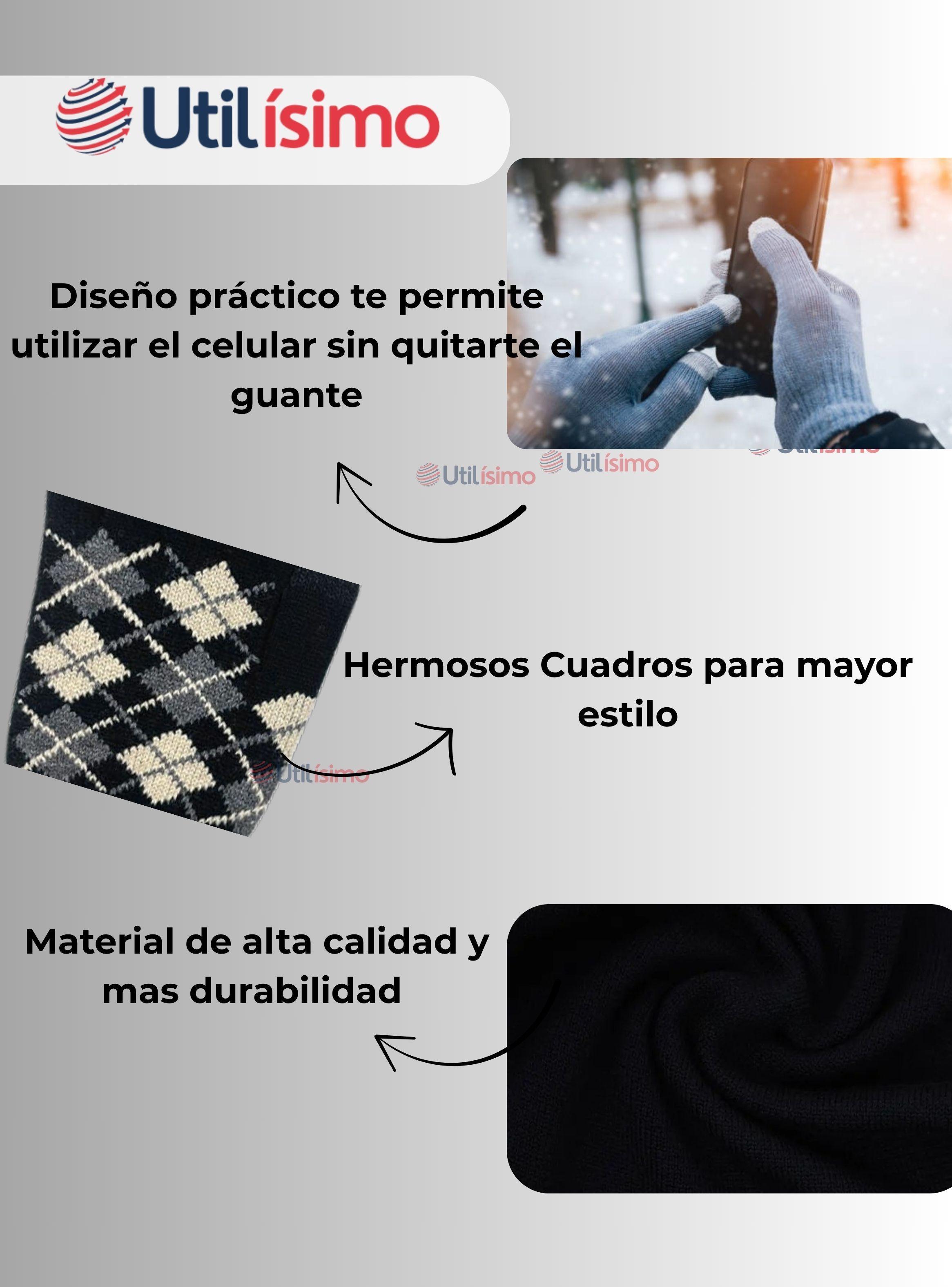 Guantes 20CM Táctil Lana Acrílica Adulto Colores Surtidos-4