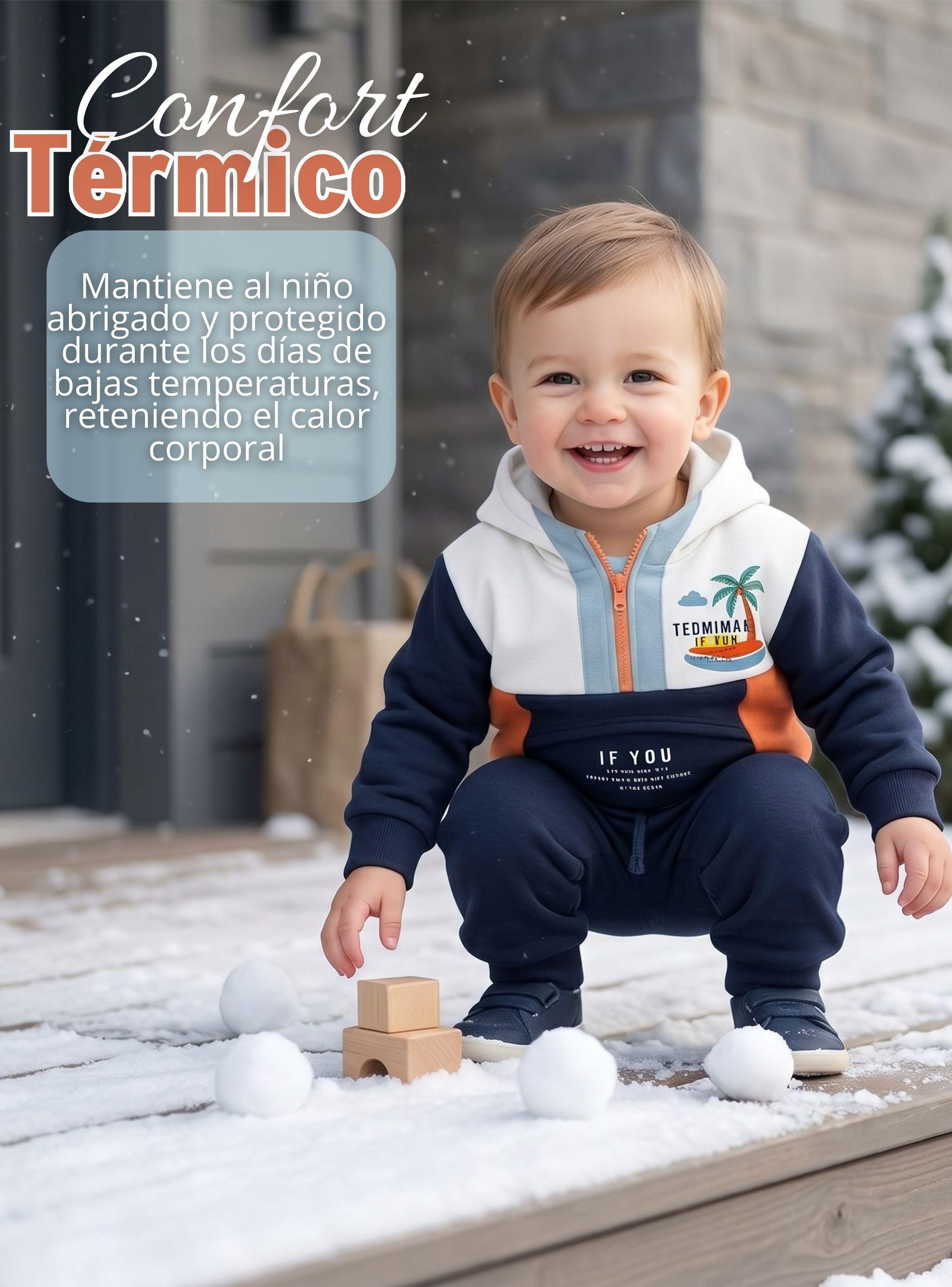 Conjunto Buzo Polerón de 2 Piezas Bebé Niño Tedmimak Adorable Child-6