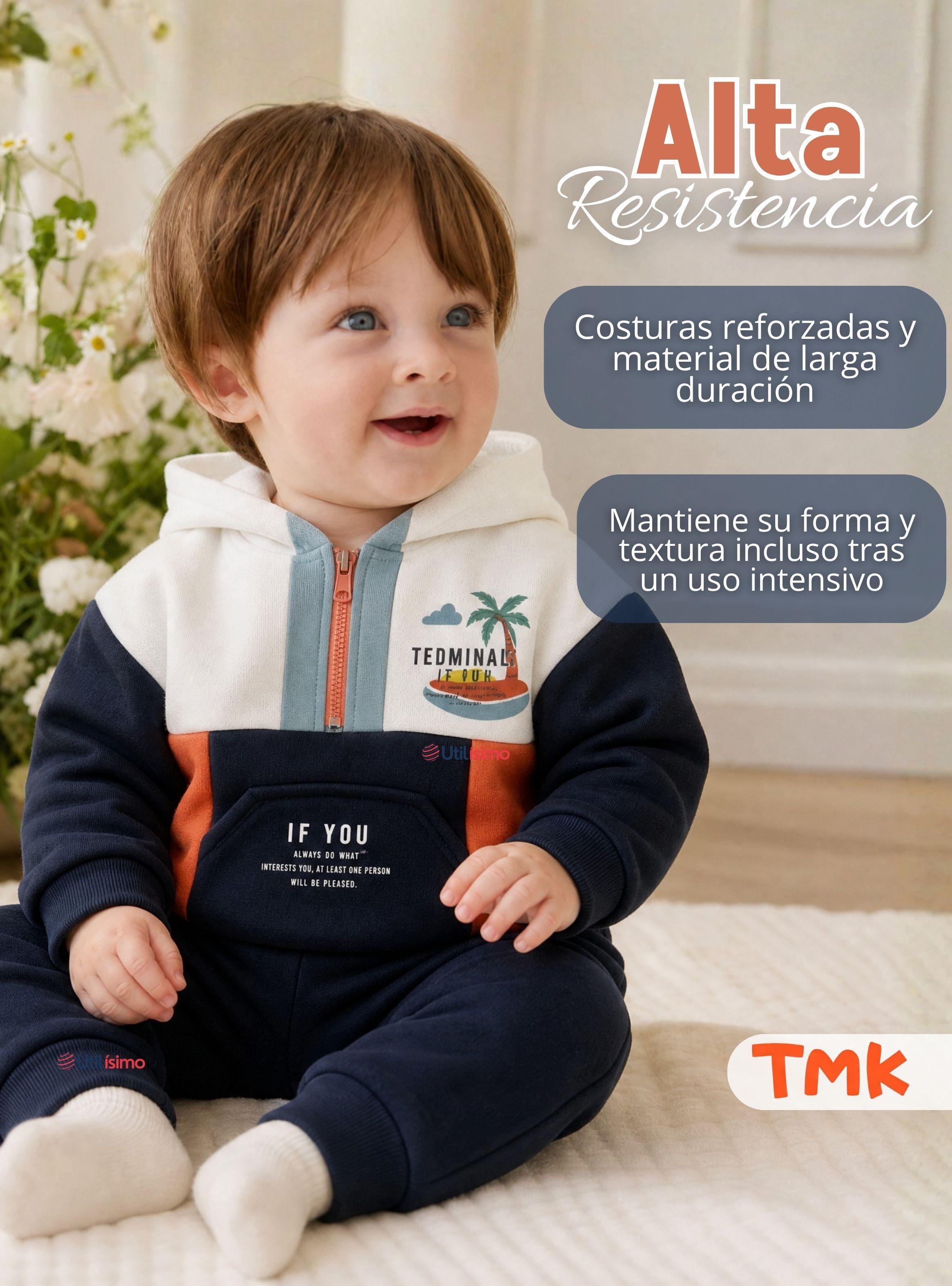 Conjunto Buzo Polerón de 2 Piezas Bebé Niño Tedmimak Adorable Child-7