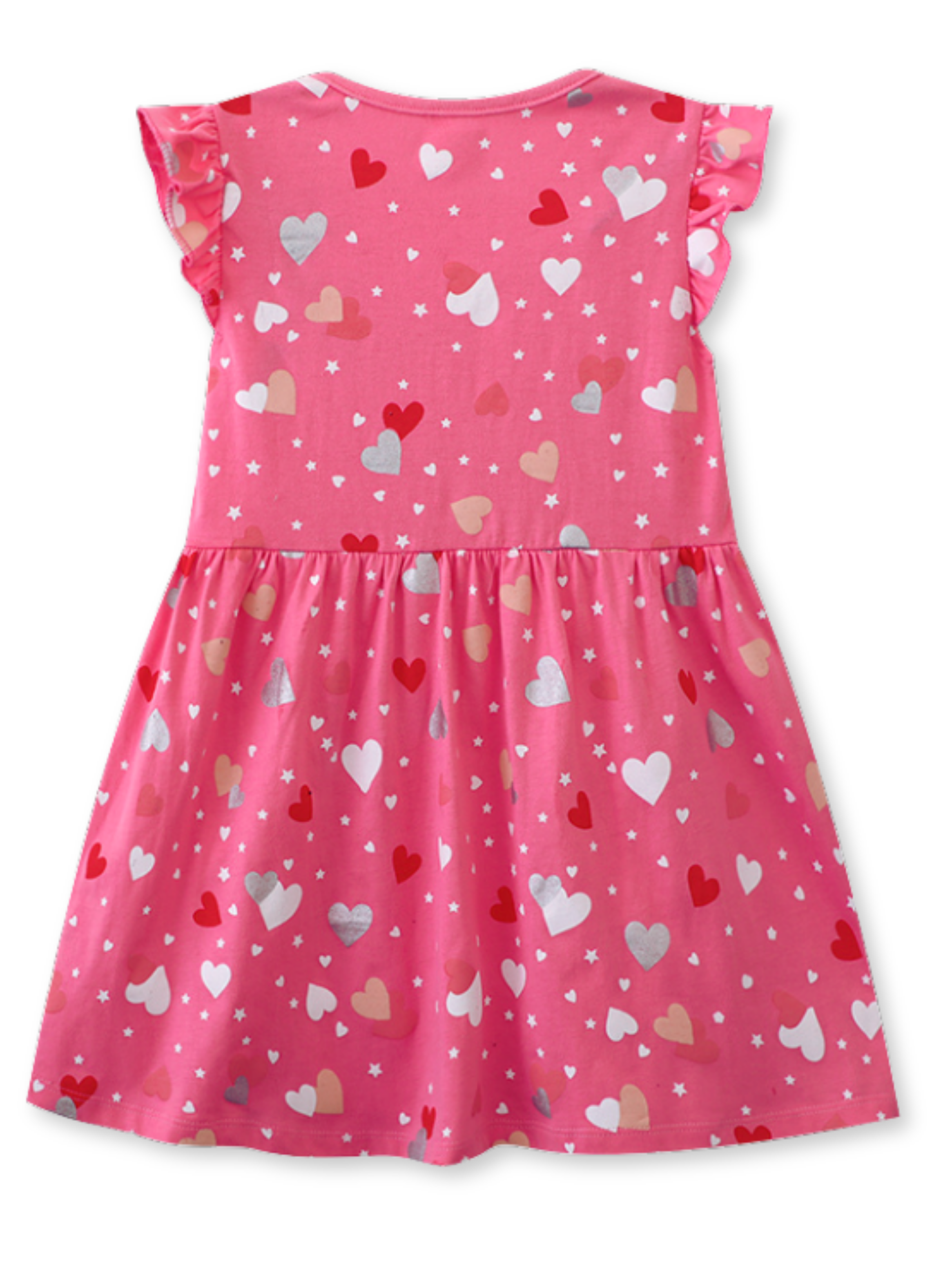 Vestido Manga Corta Niña Estampado Dulce Corazones-3