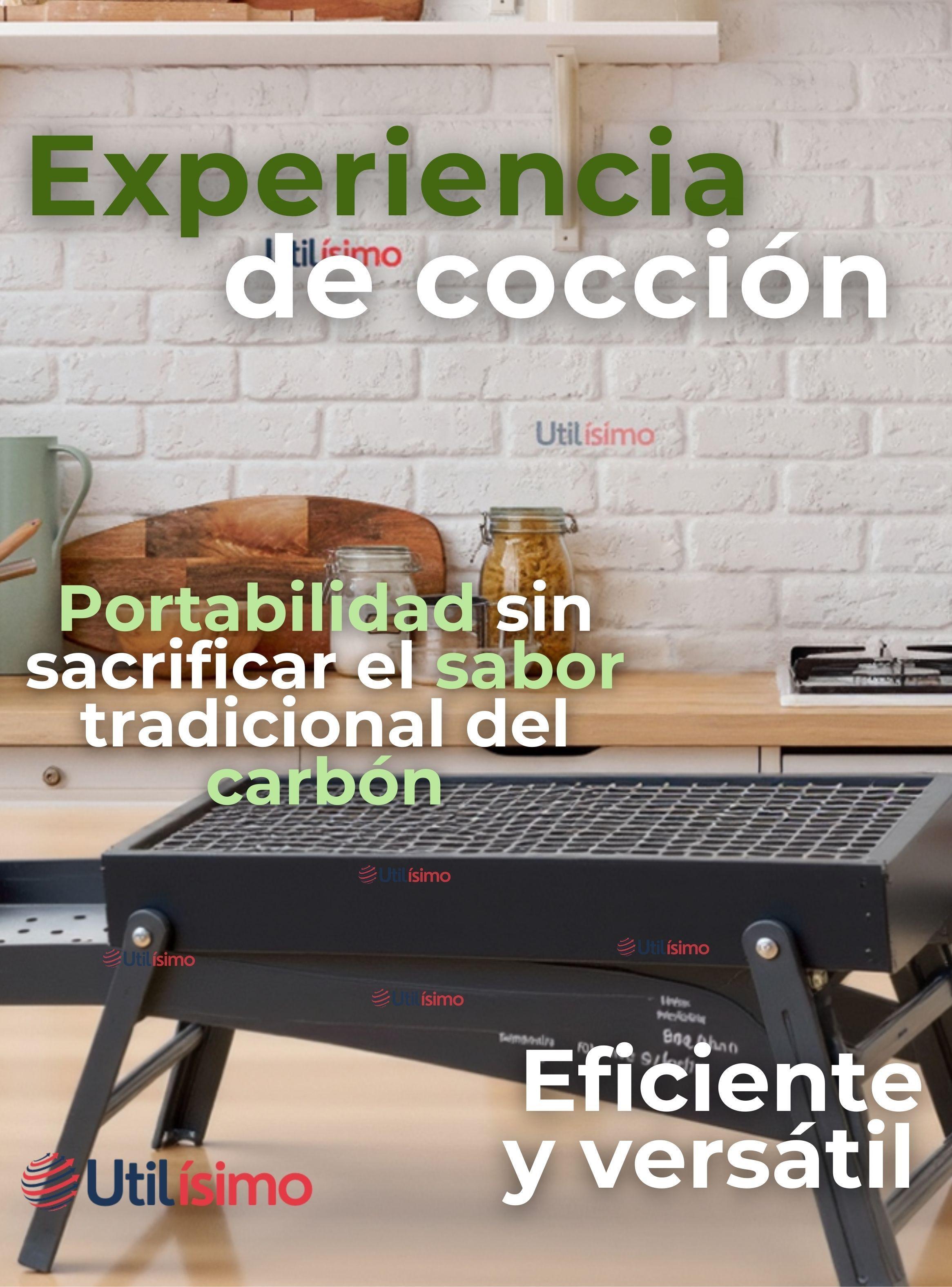 Mini Parrillera De Carbón Plegable Portátil de Acero Camping -4