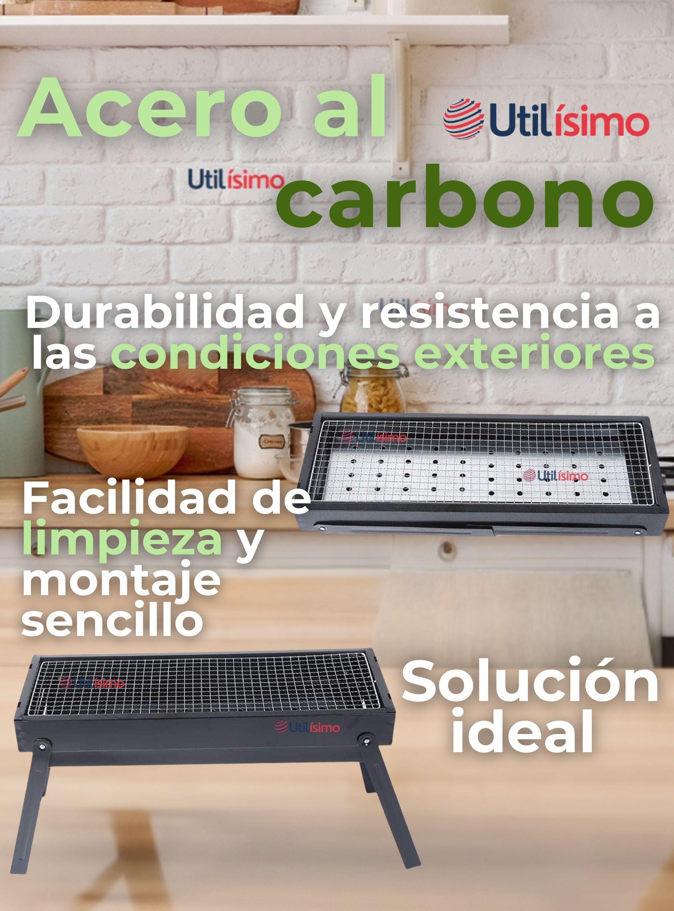 Mini Parrillera De Carbón Plegable Portátil de Acero Camping -6